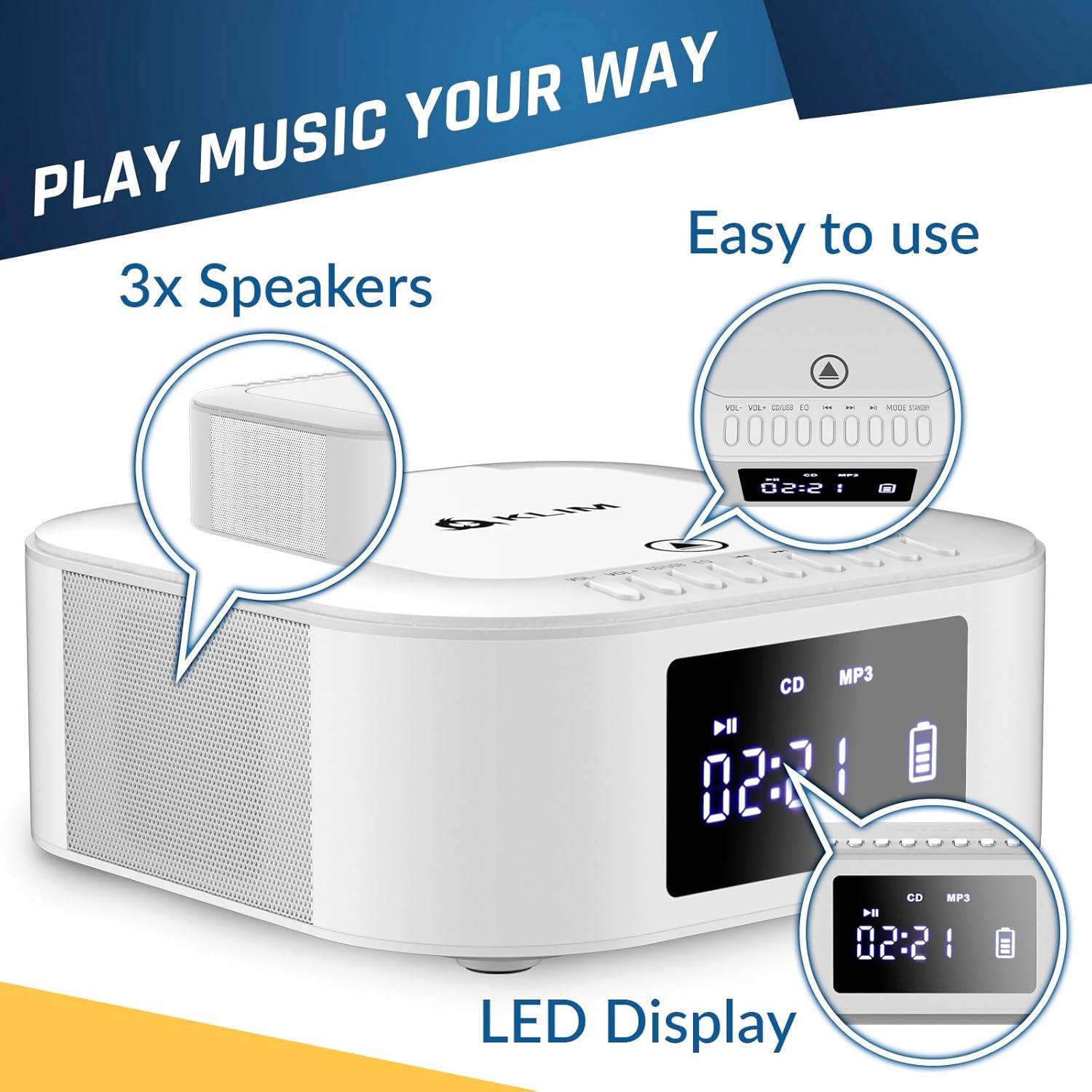 KLIM Boombox E1 - Sistema de Audio Portátil con Subwoofer y Bluetooth
