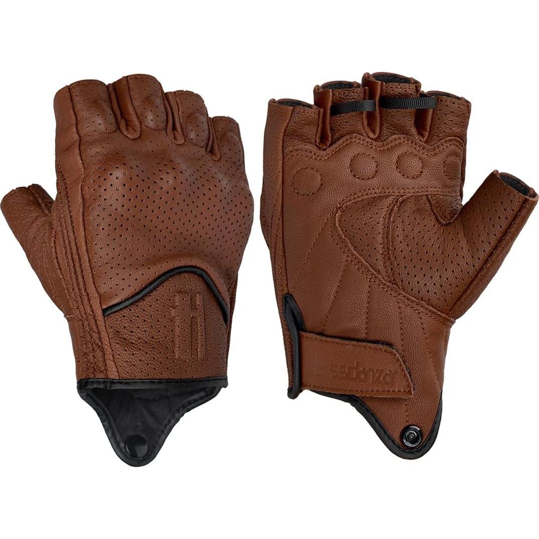 Guantes de Motocicleta Harssidanzar Cuero Perforado X-Pequeño