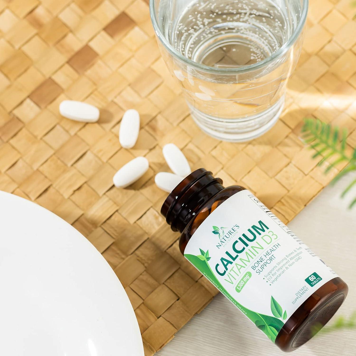 Suplemento de Calcio 1200 mg con Vitamina D3 - 60 Tabletas