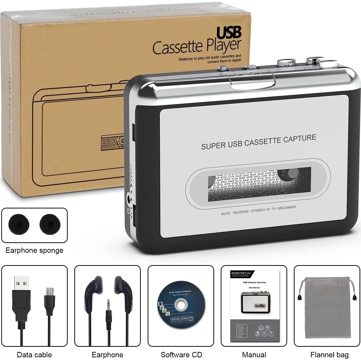 Convertidor de Cinta a MP3 DigitNow BR602 USB Portátil