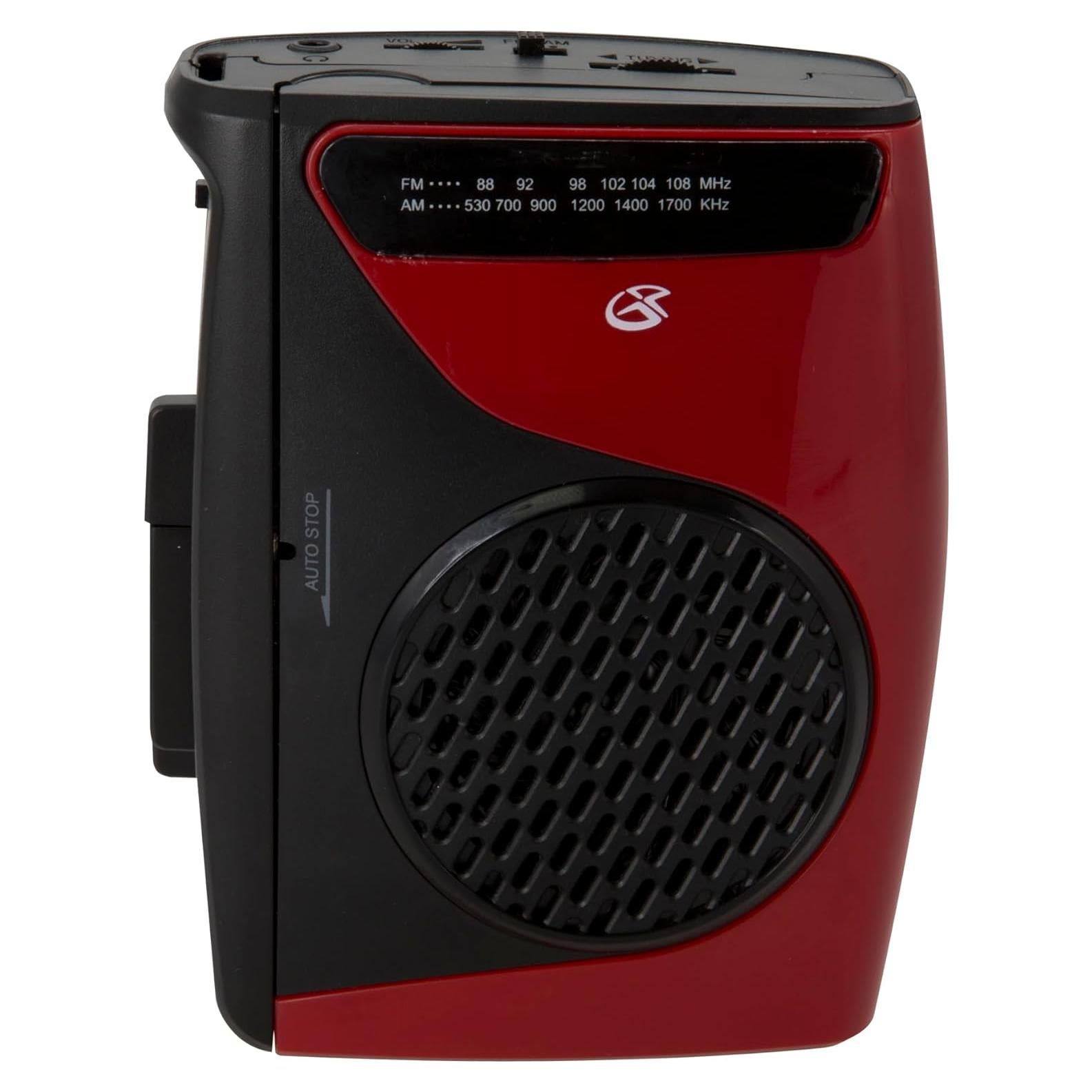 Reproductor de Casetes Portátil GPX CAS337B Rojo/Negro