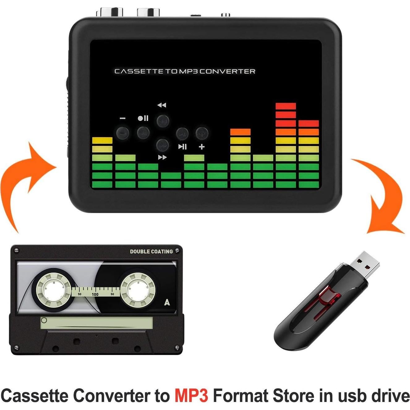 Reproductor de Cinta Cassette Portátil BlumWay a MP3 USB