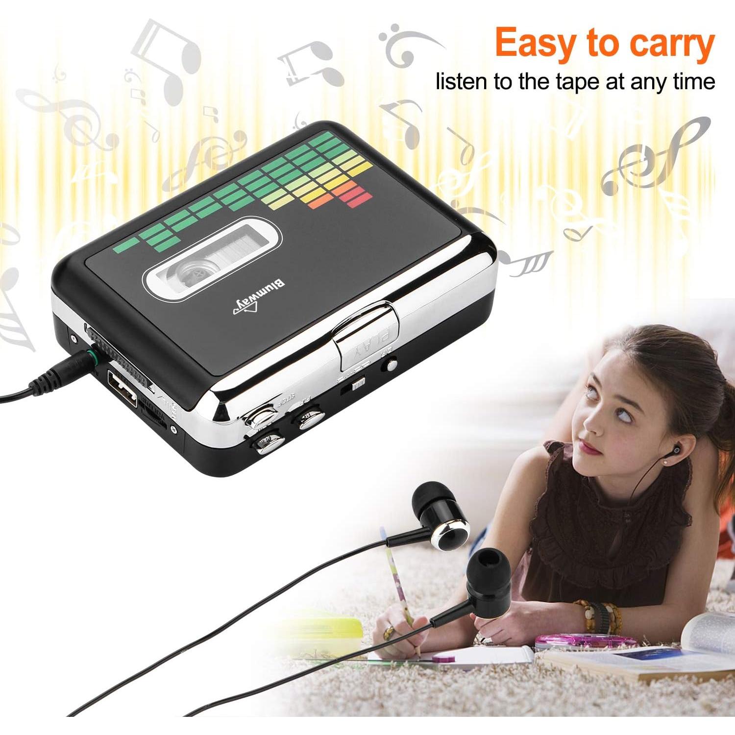 Reproductor de Cinta Cassette Portátil BlumWay a MP3 USB