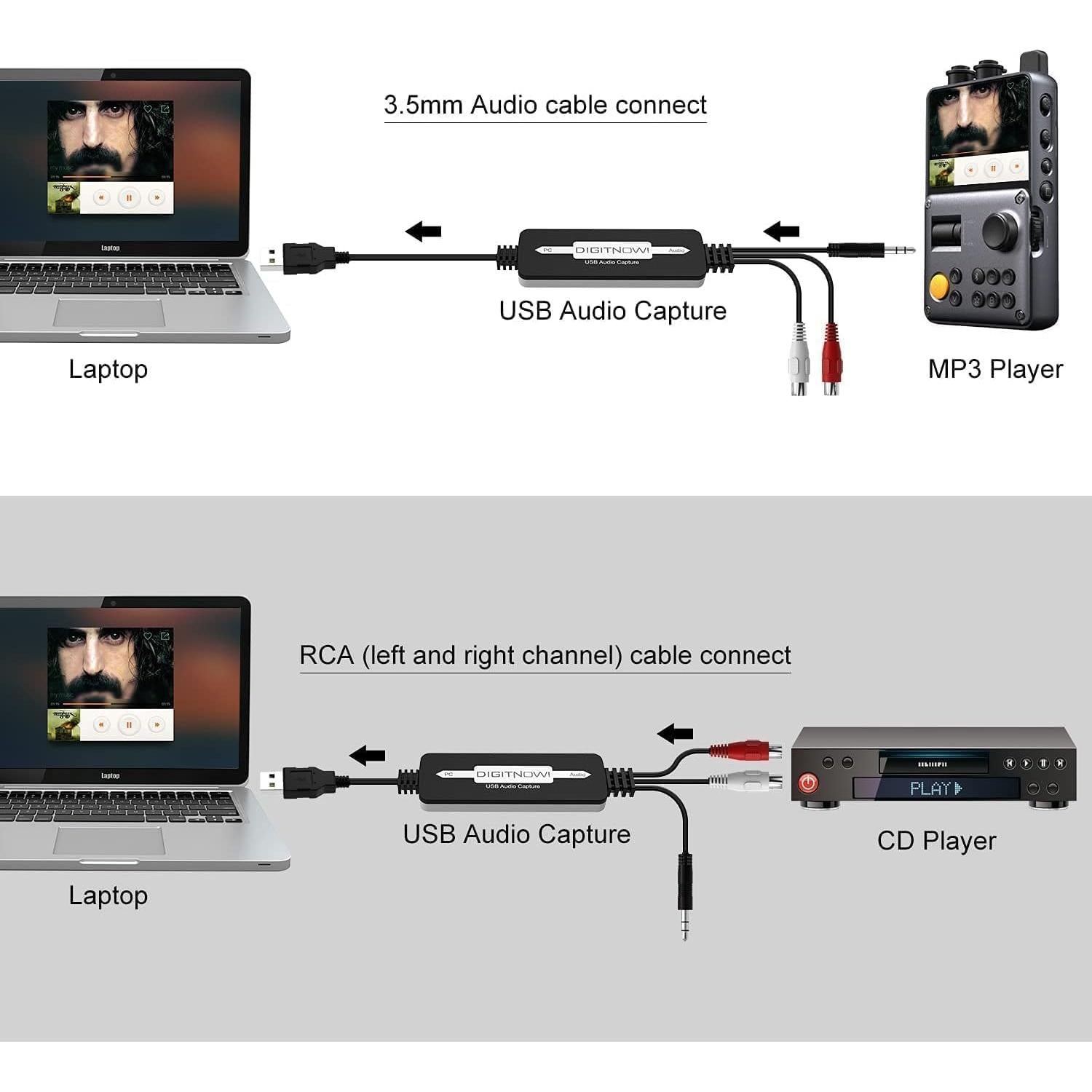 Tarjeta de Captura de Audio USB DigitPro BR605 - Grabador MP3