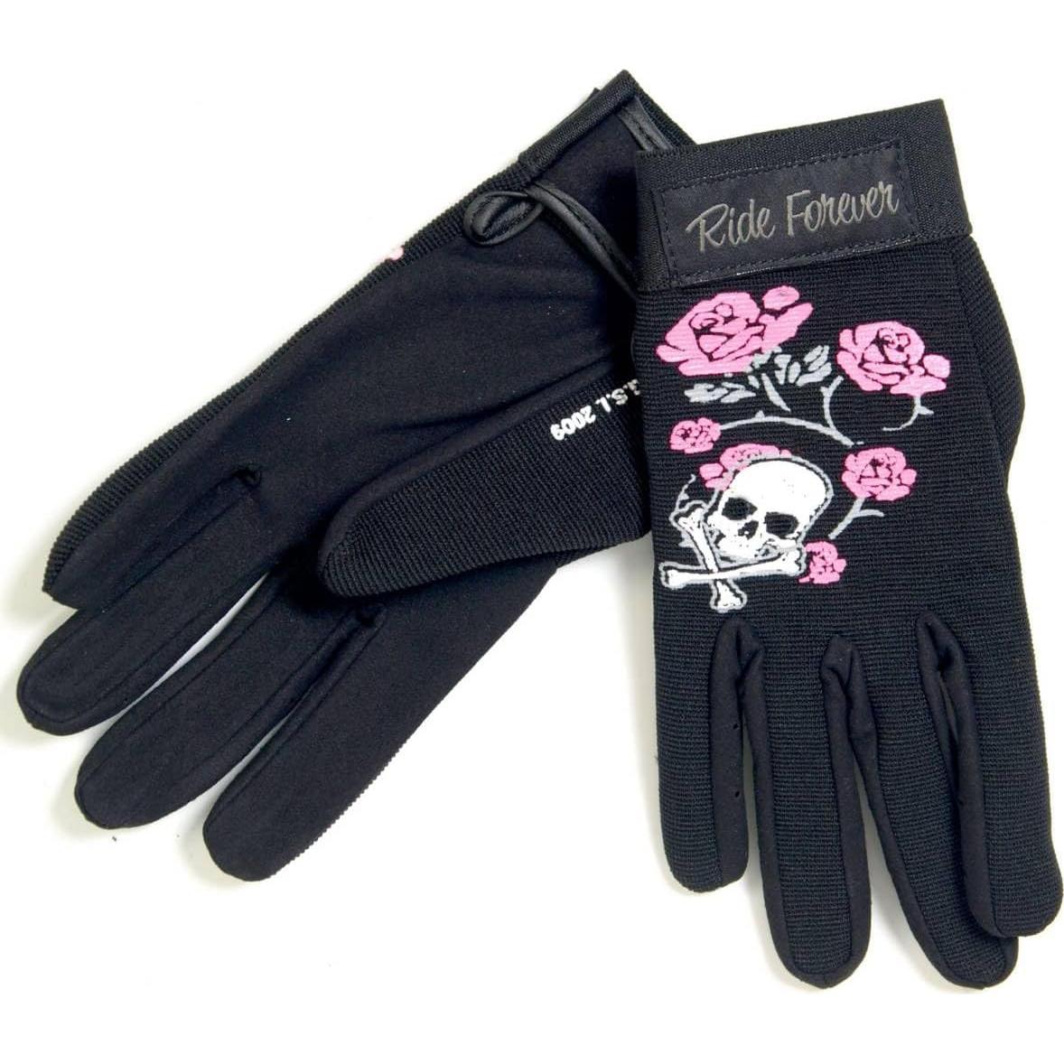Guantes Mecánicos Hot Leathers para Damas con Calaveras