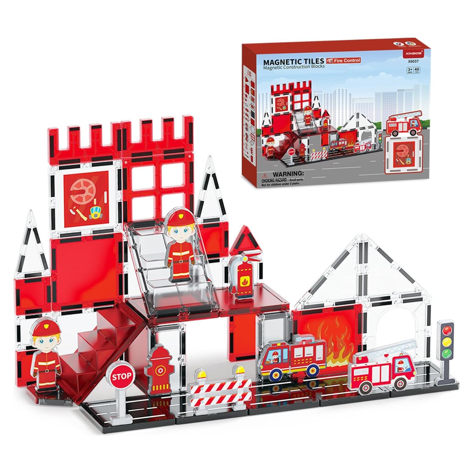 Set de Azulejos Magnéticos de Rescate de Incendios NENYORD 48PCS