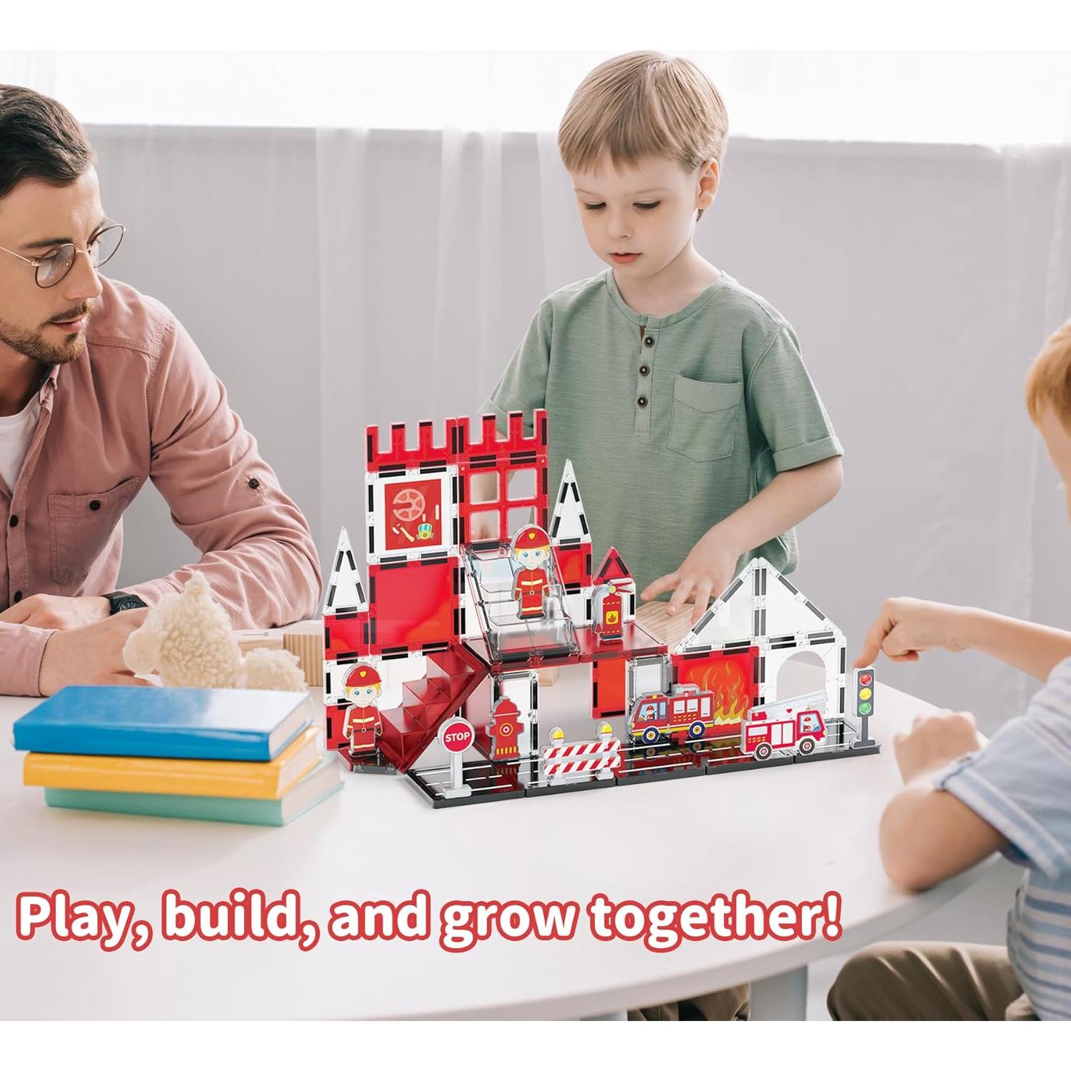 Set de Azulejos Magnéticos de Rescate de Incendios NENYORD 48PCS