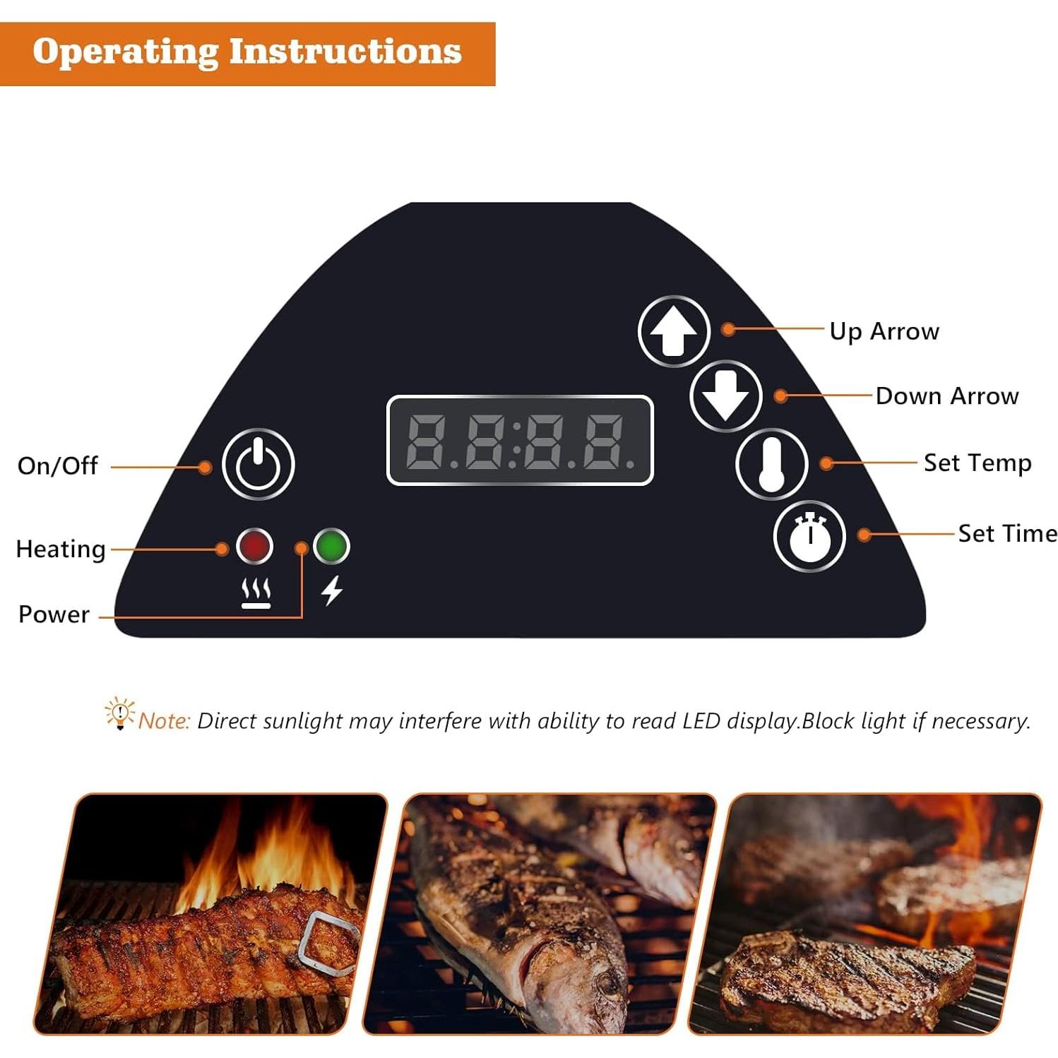 Panel de Control Digital YAOAWE 9907160014 para Ahumador Masterbuilt
