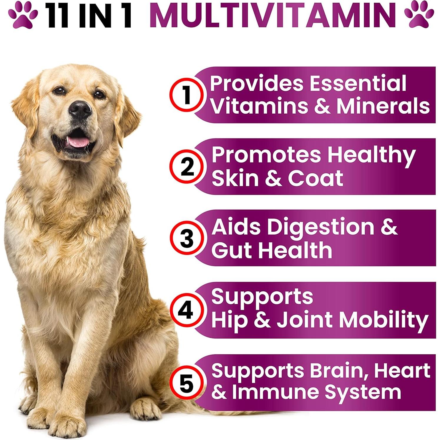 Multivitamina Masticable para Perros Grateful Pawz 255g