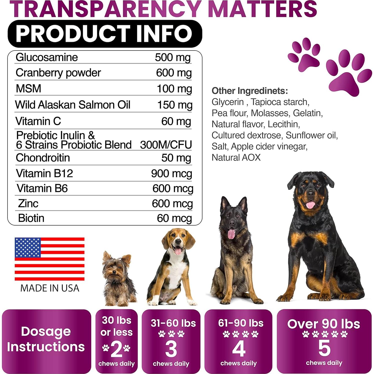 Multivitamina Masticable para Perros Grateful Pawz 255g