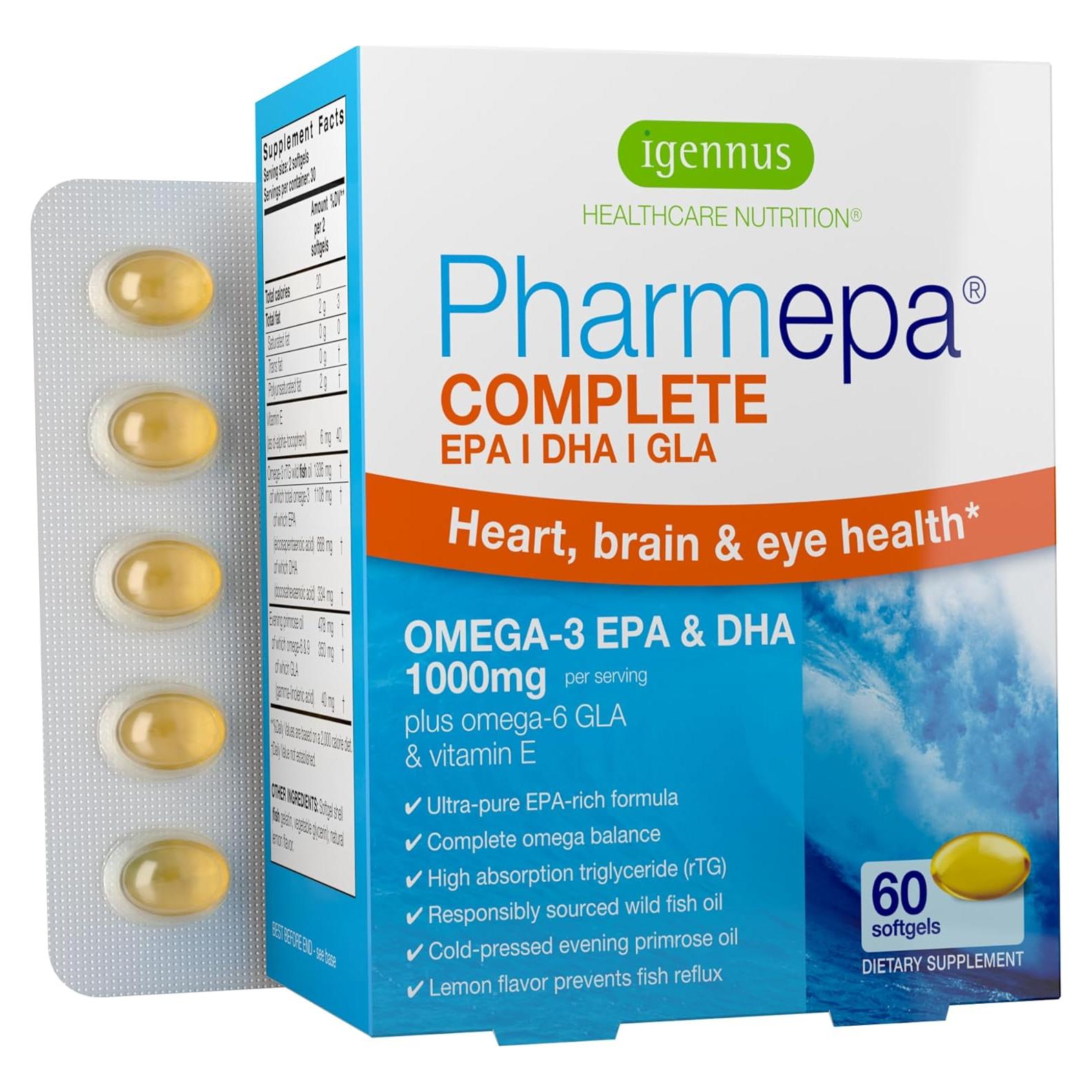 Igennus Pharmepa Completo Omega-3 EPA 668mg DHA 334mg 60 Cápsulas