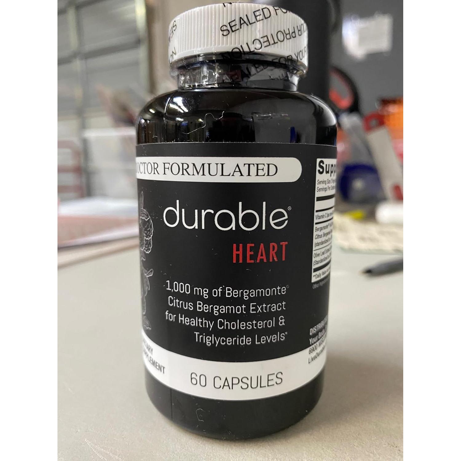 Suplemento Natural Corazón Durable 1000 mg Bergamonte + Vitamina C