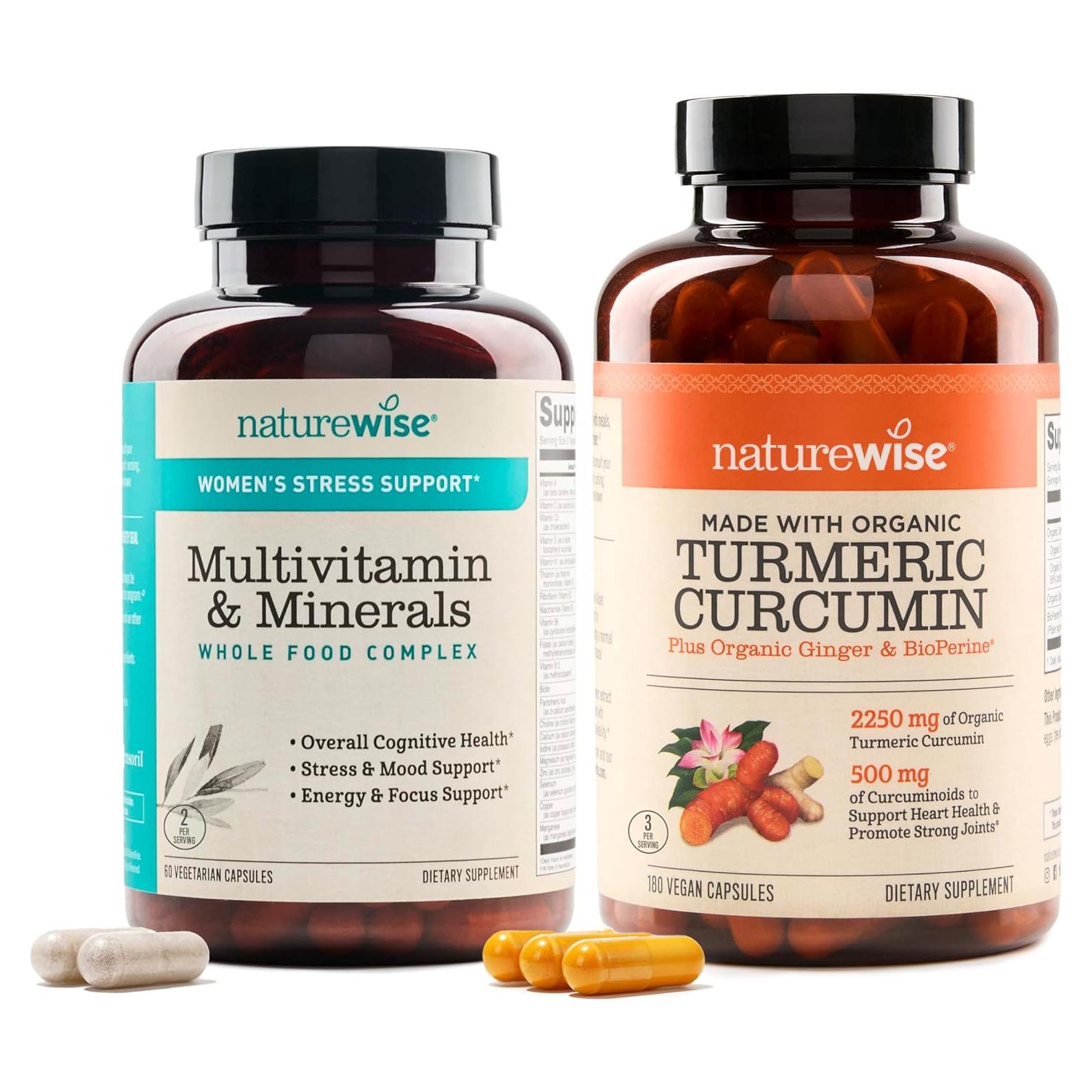 Multivitamina para Mujeres NatureWise + Cúrcuma Curcumina 2250mg