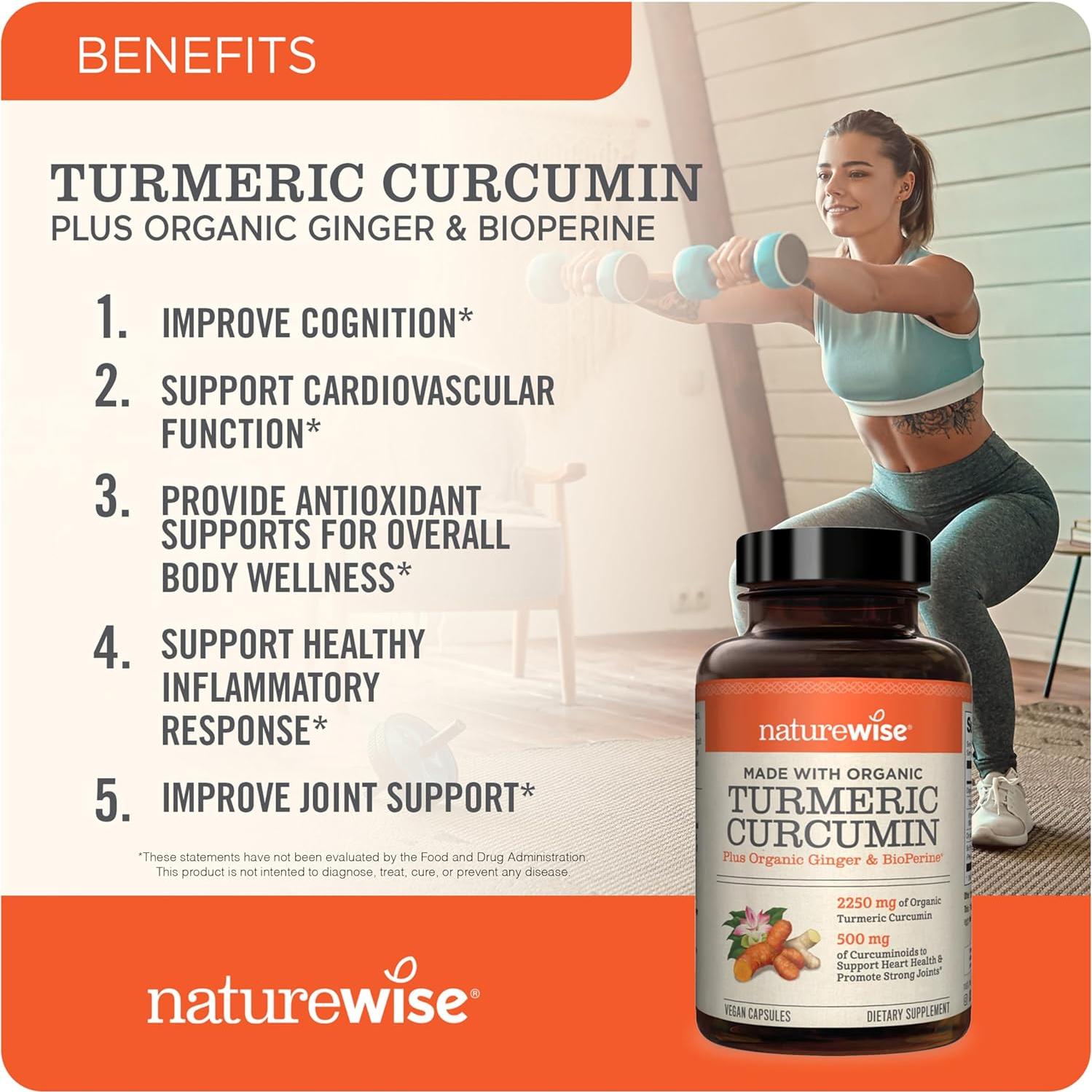 Multivitamina para Mujeres NatureWise + Cúrcuma Curcumina 2250mg