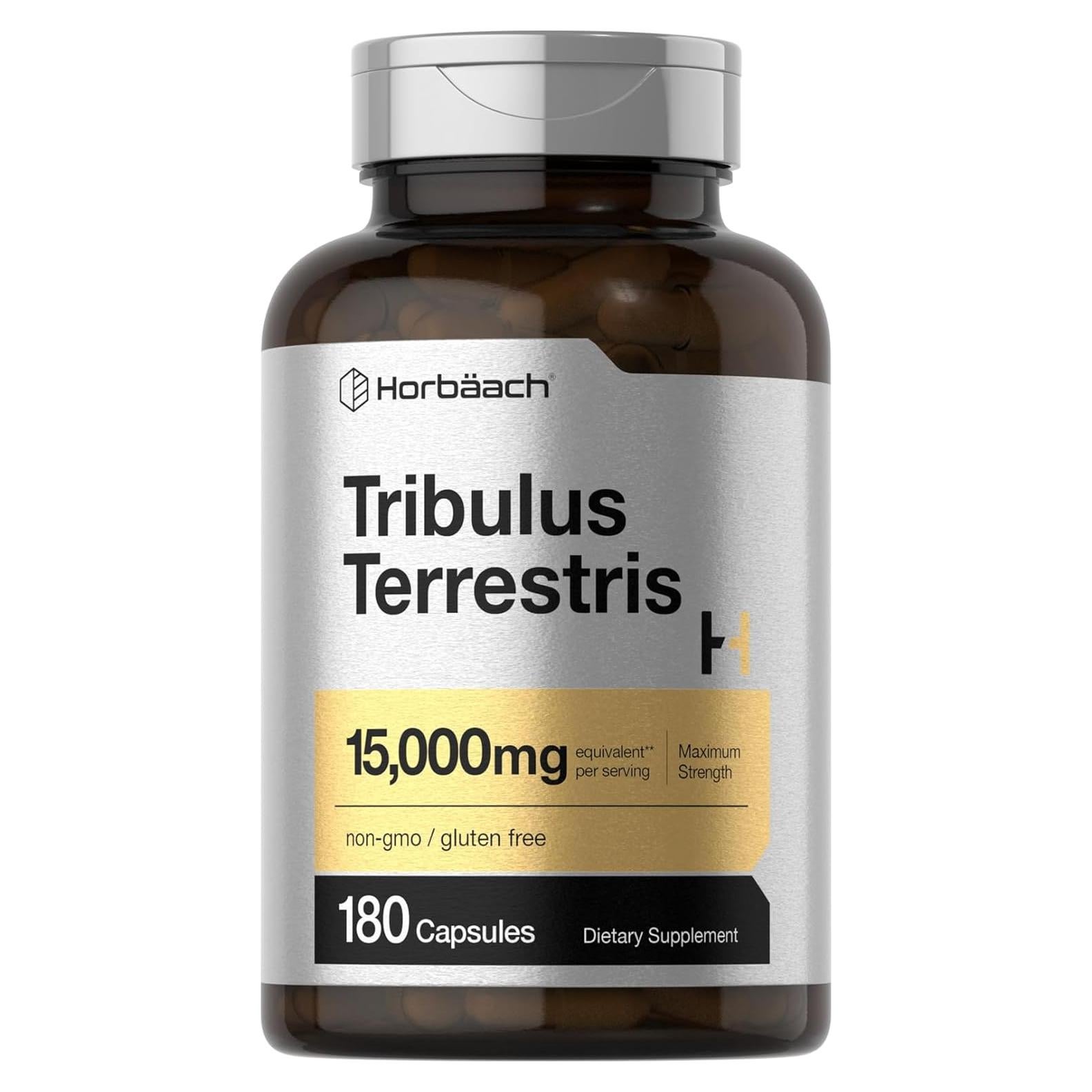 Horbäach Tribulus Terrestris 15000mg 180 Cápsulas Potencia Máxima