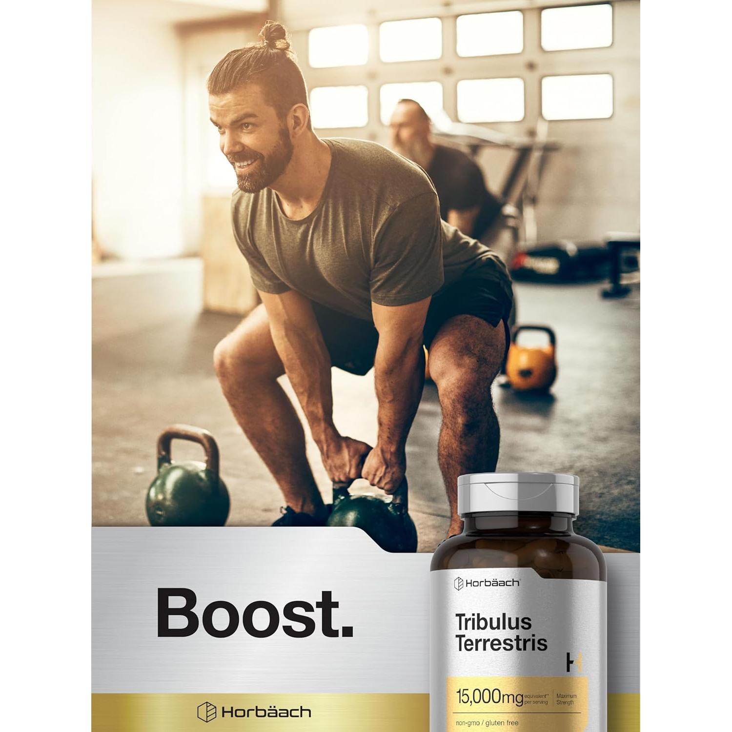 Horbäach Tribulus Terrestris 15000mg 180 Cápsulas Potencia Máxima