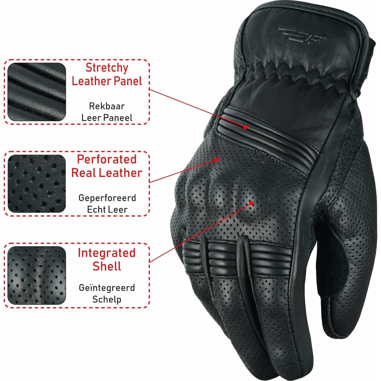 Guantes de Motocicleta JAUNTY Perforados para Verano