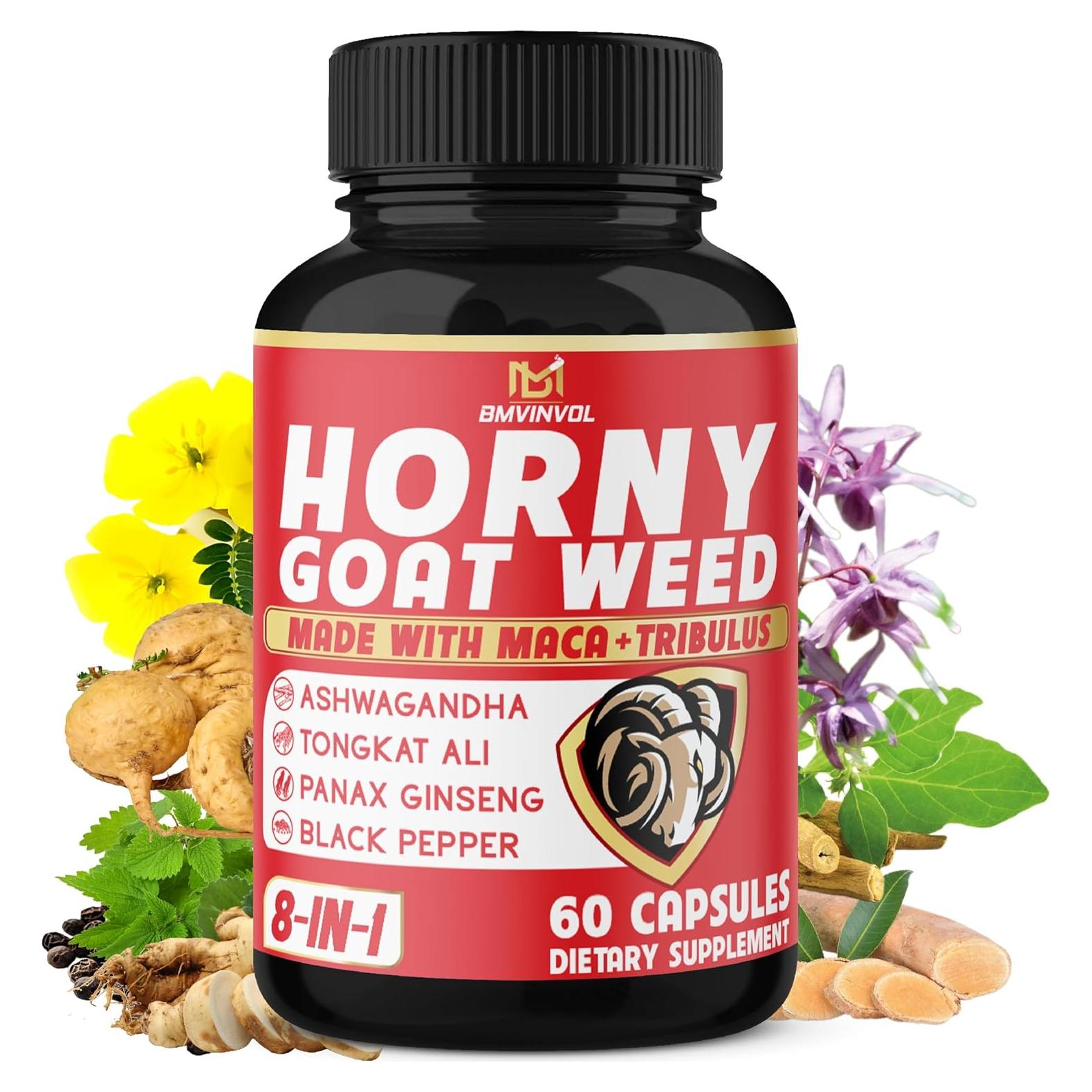 Cápsulas de Hierba de Cabra Caliente BMVINVOL - 60 Veganas