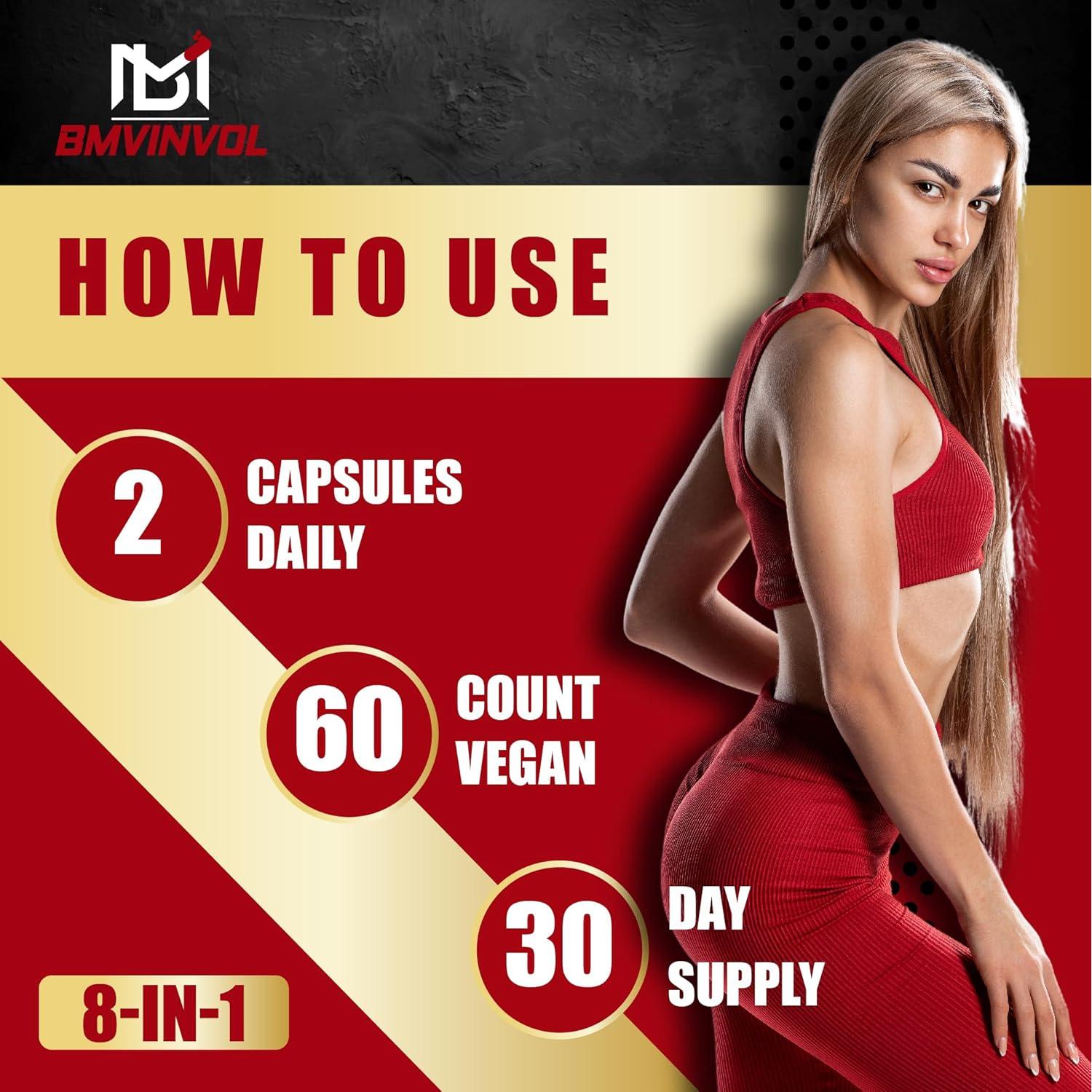 Cápsulas de Hierba de Cabra Caliente BMVINVOL - 60 Veganas