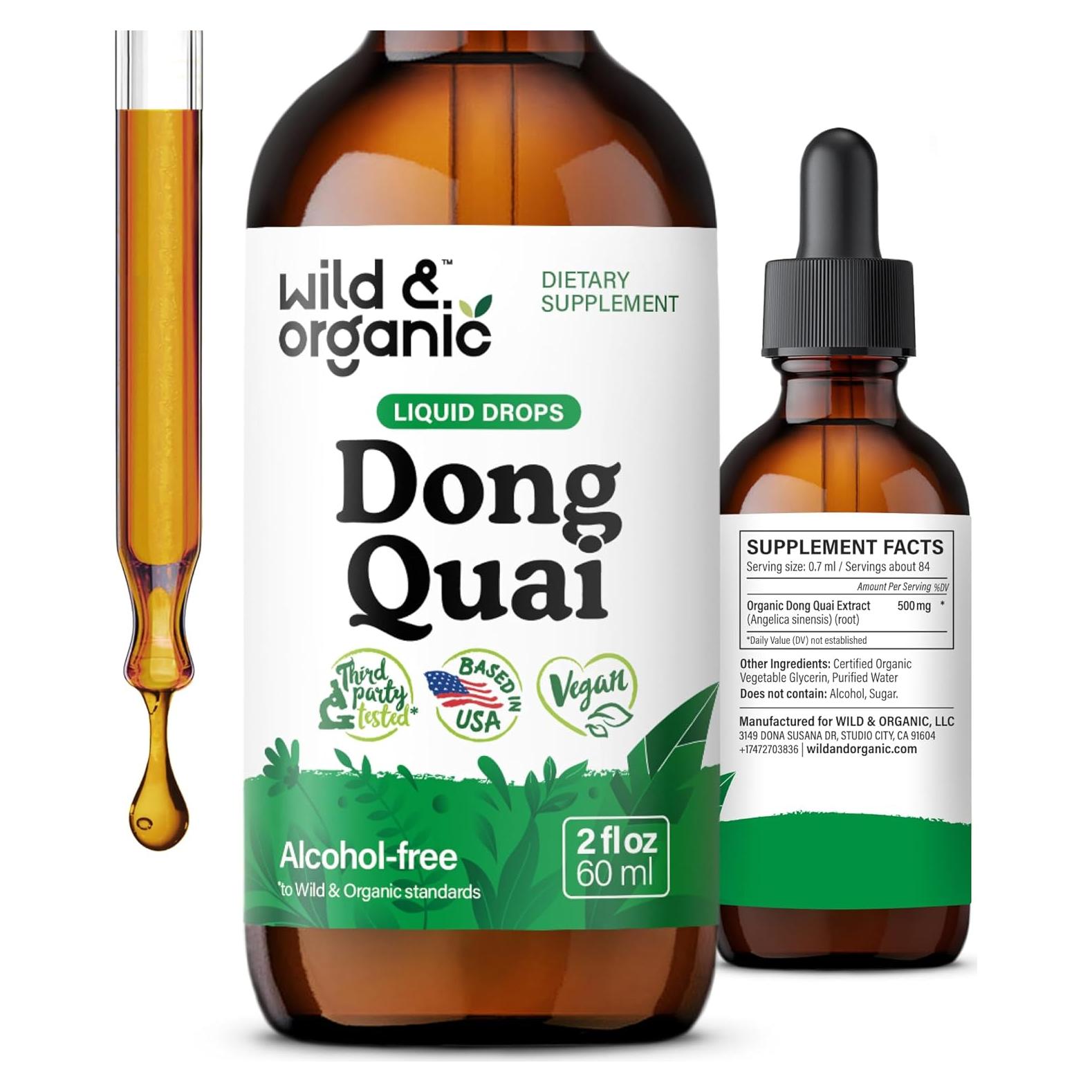 Tintura de Dong Quai Silvestre 500 mg - Suplemento Natural 59 ml