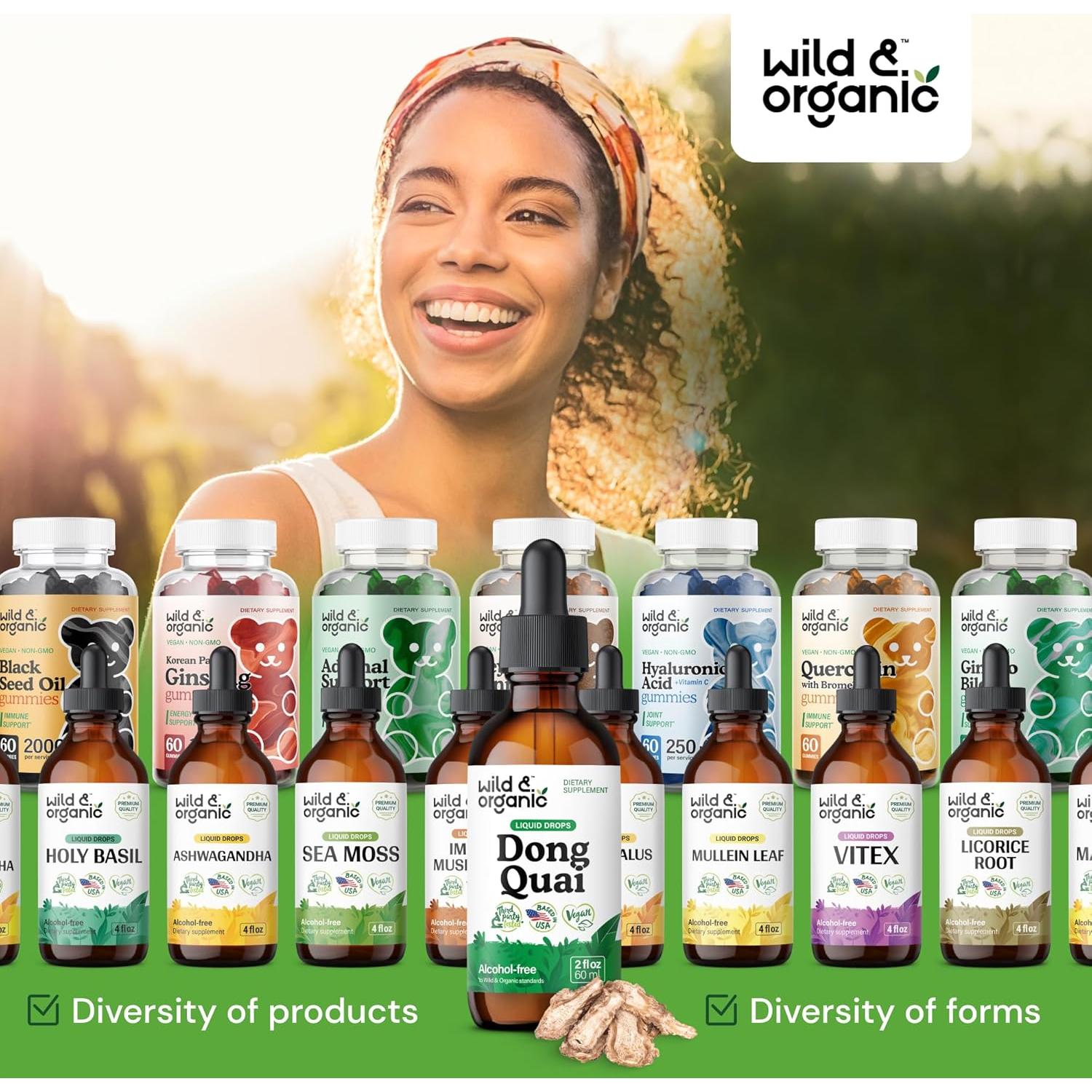 Tintura de Dong Quai Silvestre 500 mg - Suplemento Natural 59 ml