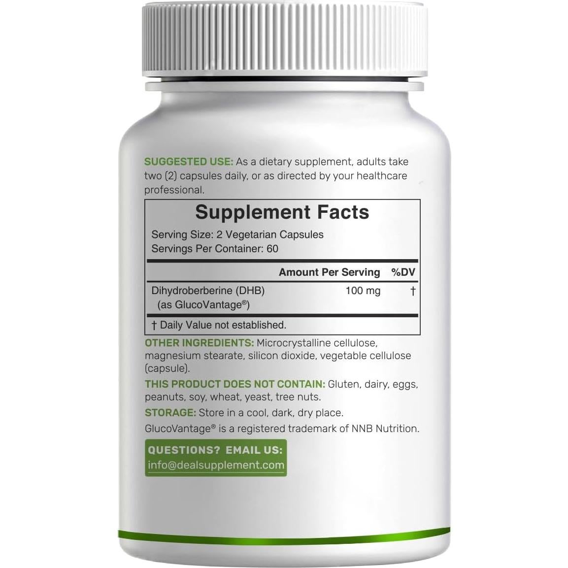 Dihidroberberina 100mg Deal Supplement 120 Cápsulas Veganas