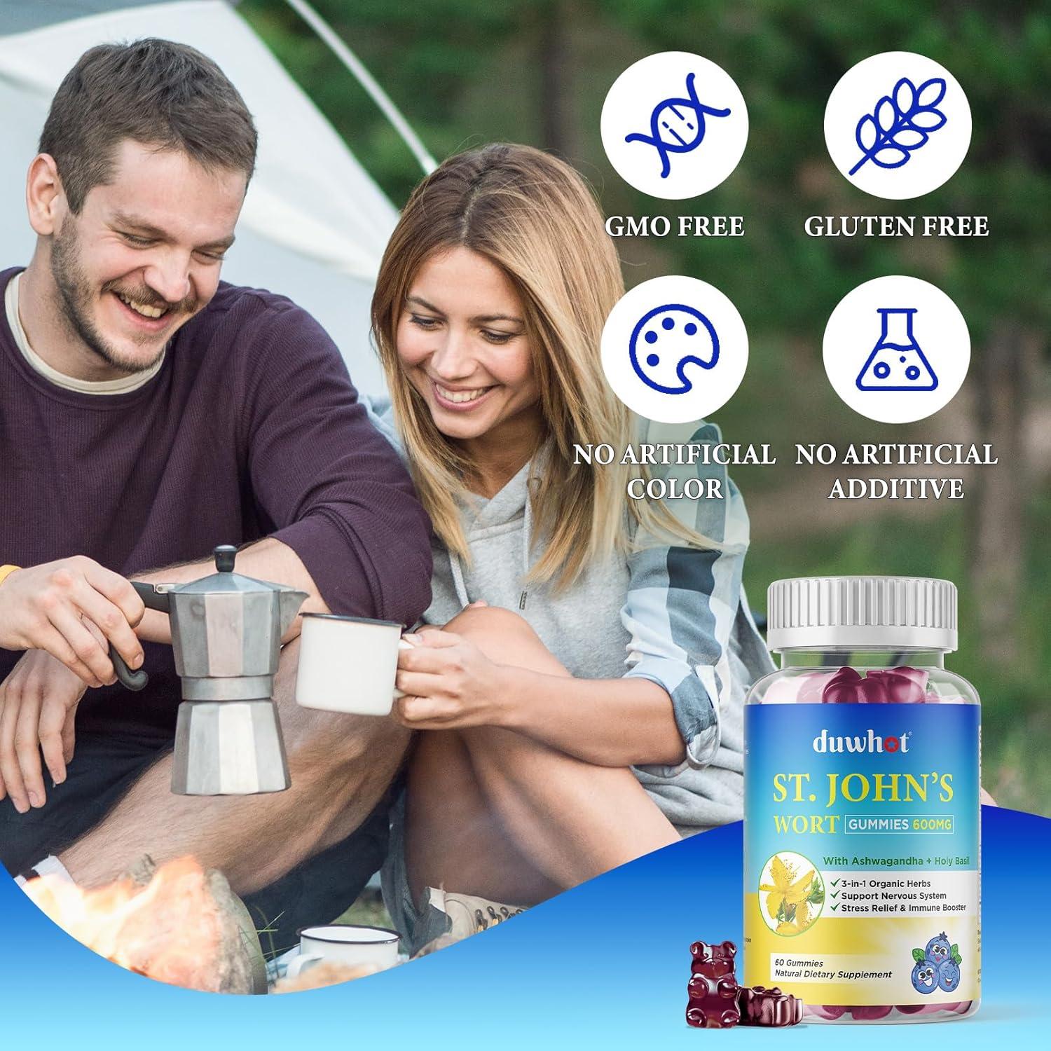 Gomitas de Hierba de San Juan 600mg duwhot - 60 unidades