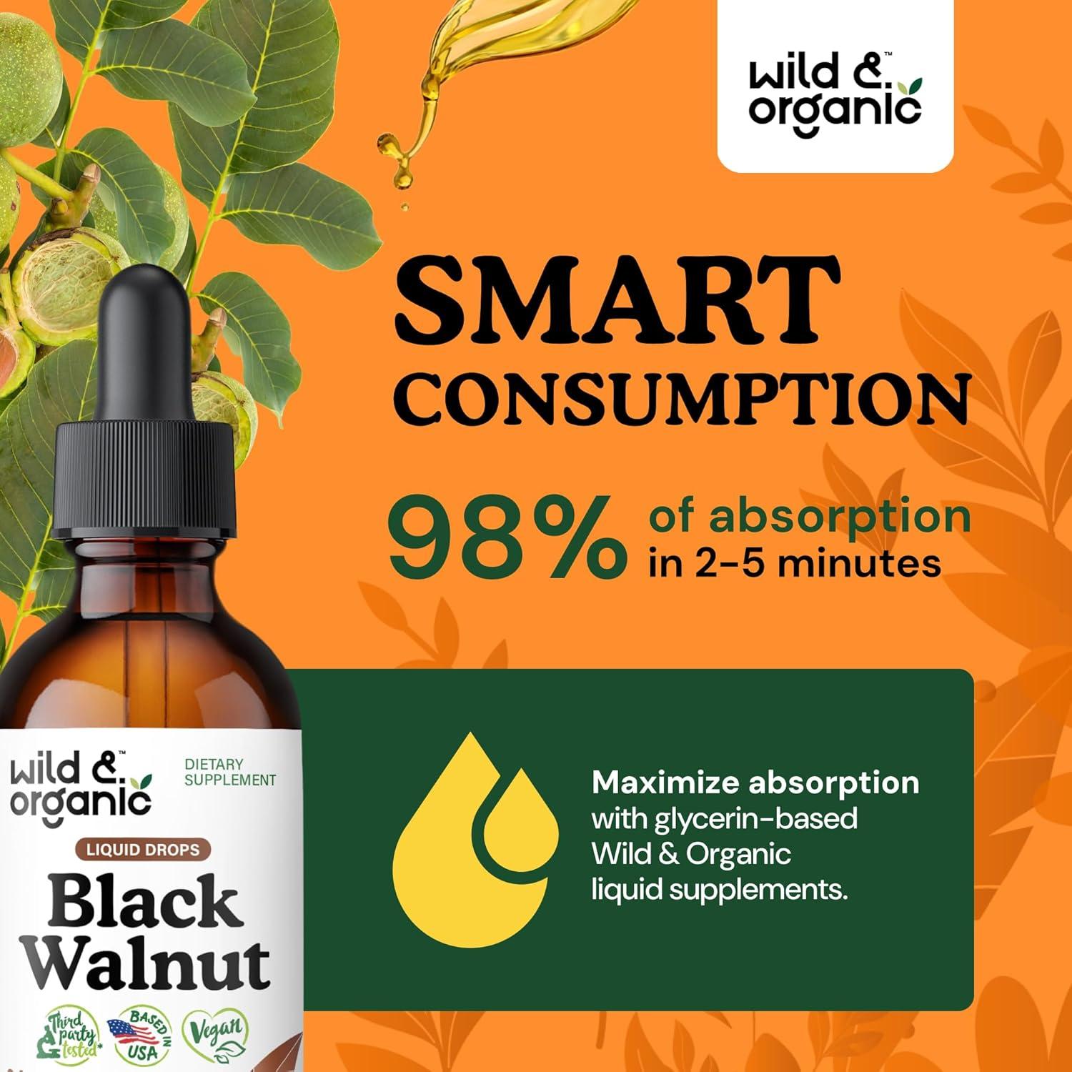 Tintura de Nogal Negro Silvestre y Orgánico 59 ml - Detox Digestivo