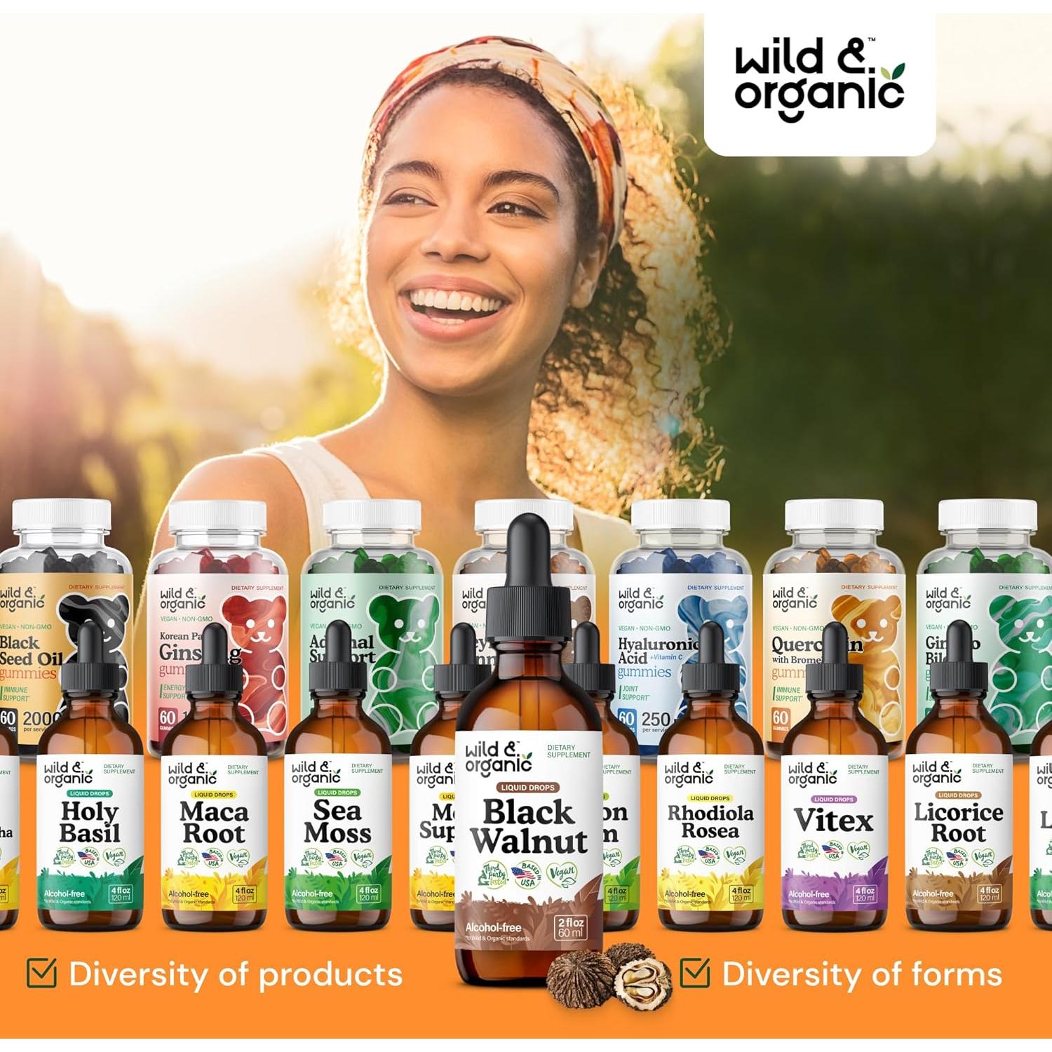 Tintura de Nogal Negro Silvestre y Orgánico 59 ml - Detox Digestivo