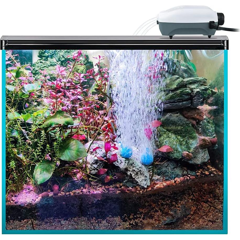 HITOP Bomba de Aire Eléctrica para Acuario 2 Salidas 100L