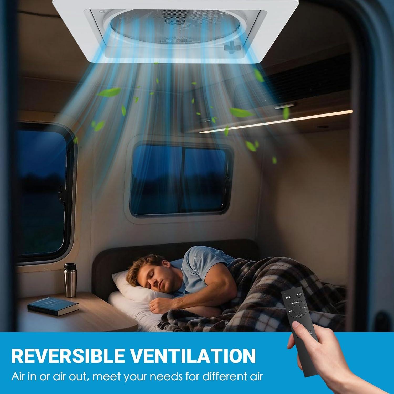 Ventilador de Techo RV 2012 FR360 12V Ultra Silencioso 14"