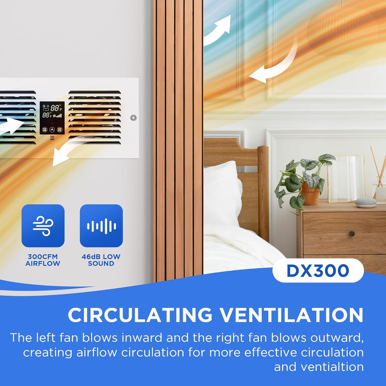 Ventilador de Transferencia de Aire Coliah Jeeasden DX300 300 CFM