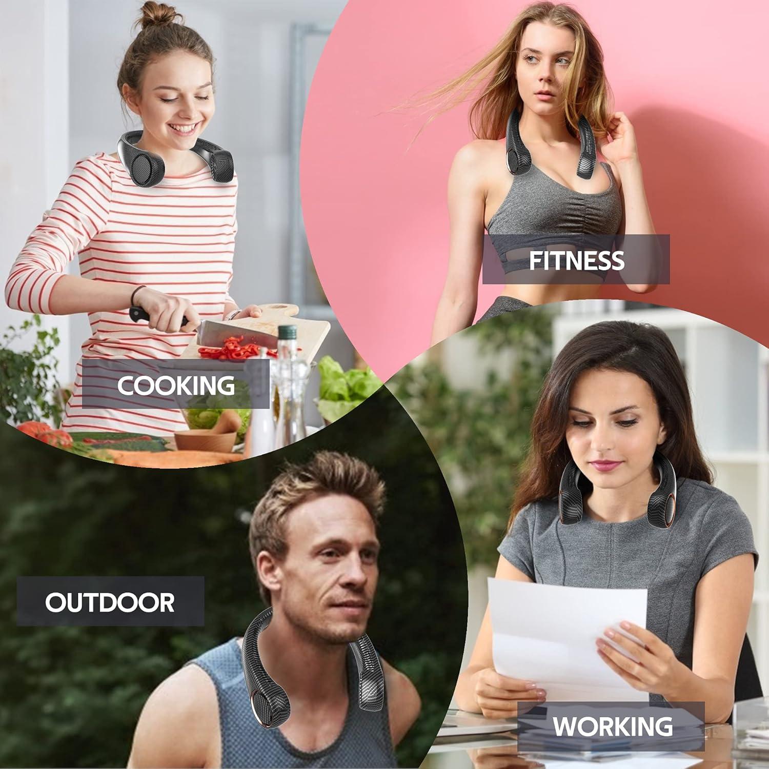 Ventilador de Cuello Portátil PenKou Sin Aspas 4000mAh 3 Velocidades