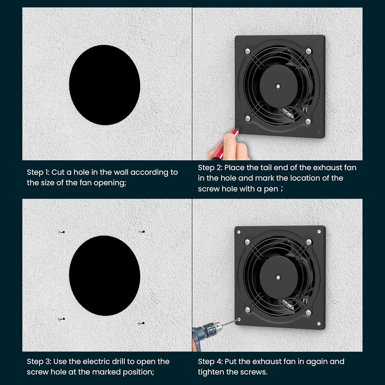 Ventilador de Escape HG Power 6" con Control de Velocidad 308 CFM