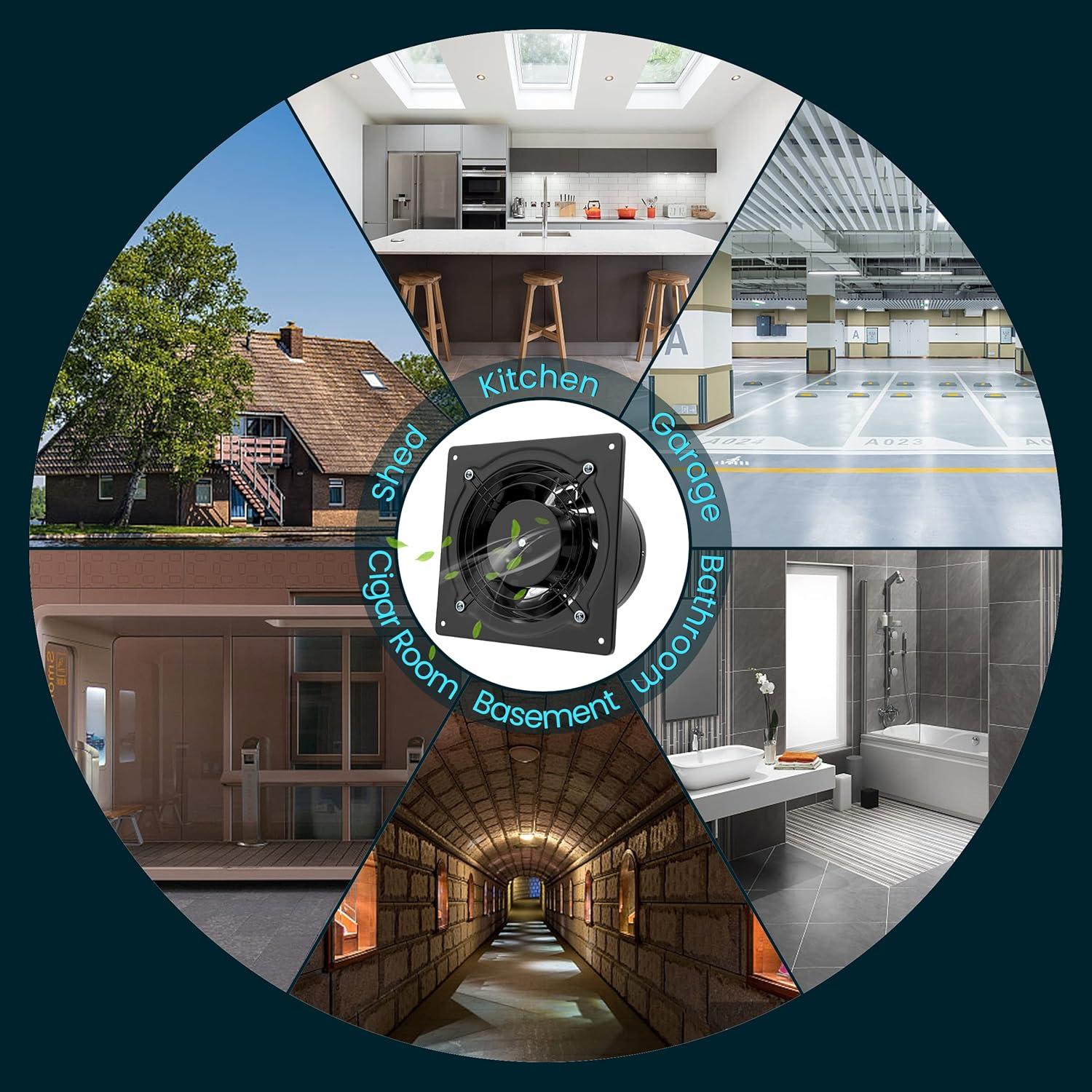 Ventilador de Escape HG Power 6" con Control de Velocidad 308 CFM