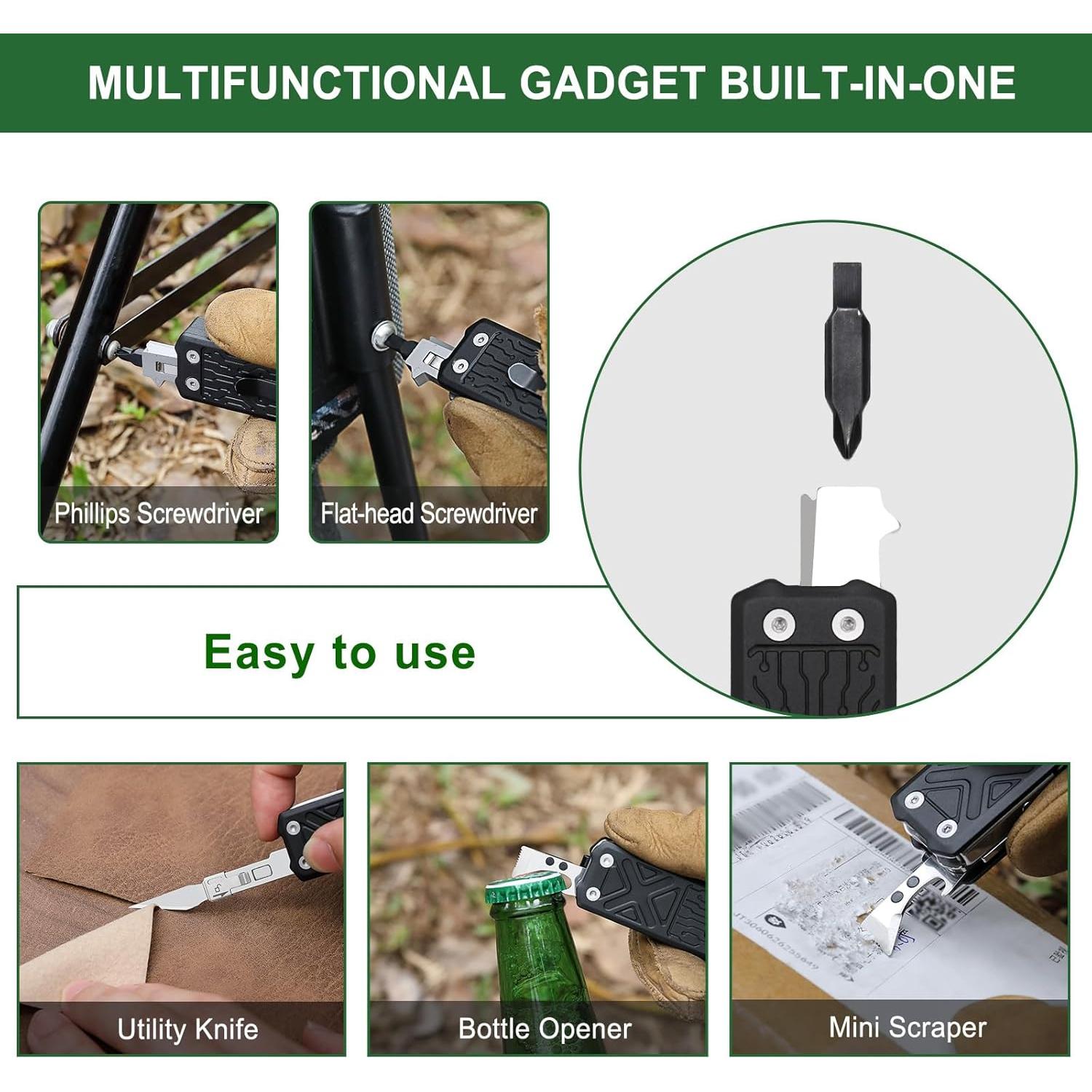 NexTool E1 Multiherramienta de Bolsillo 10 en 1 Acero Inoxidable