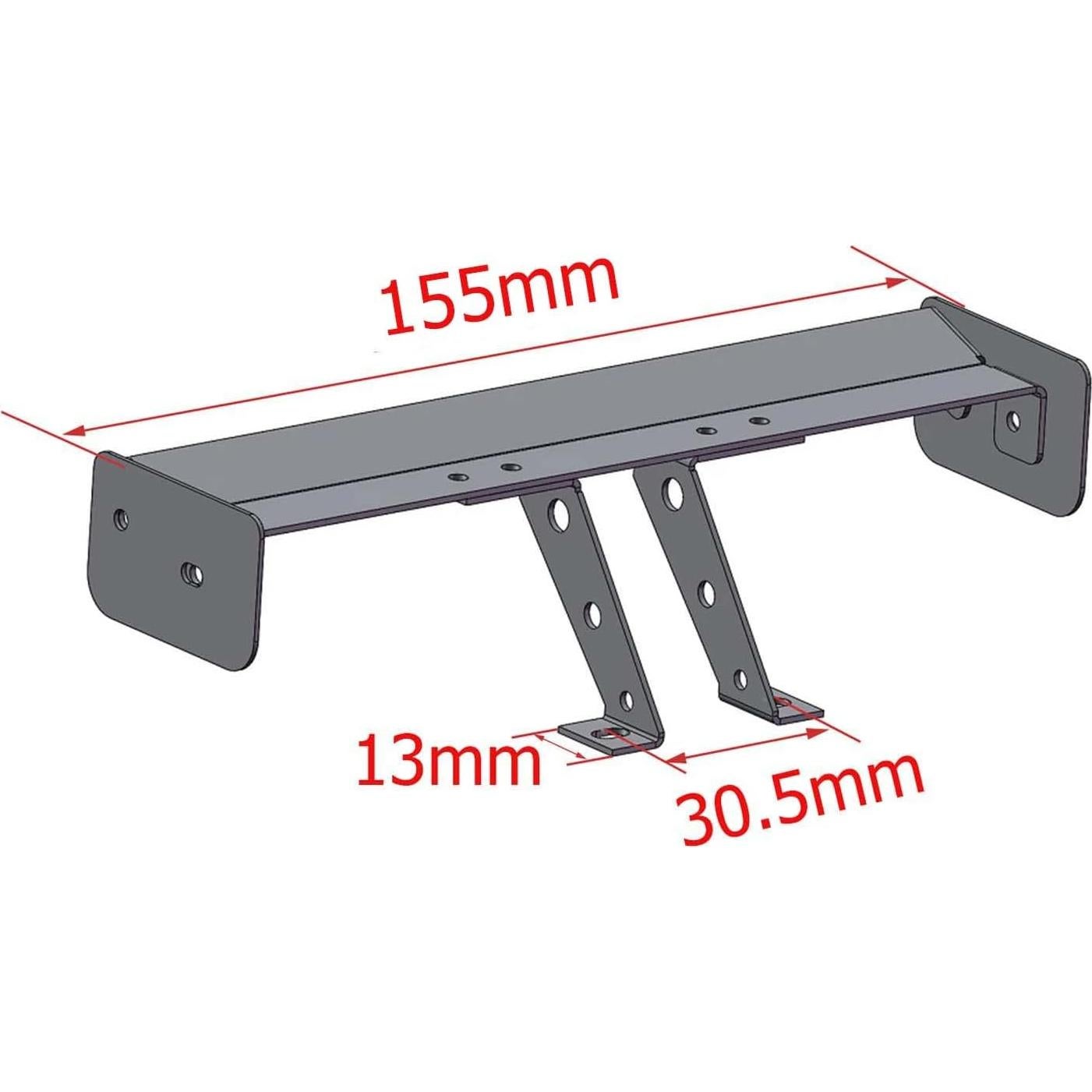 Alerón Trasero RC LAFEINA 155mm Aluminio para Coche Drift 1/10