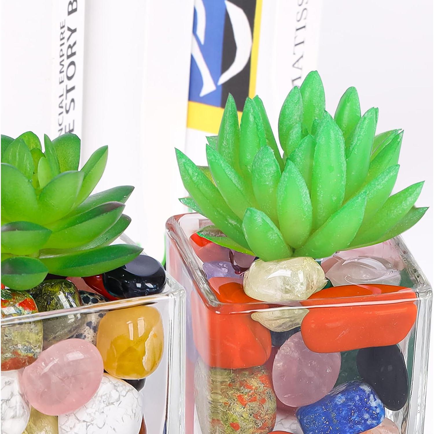 Juego de 19 Piezas de Cristales Naturales Pulidos - Reiki