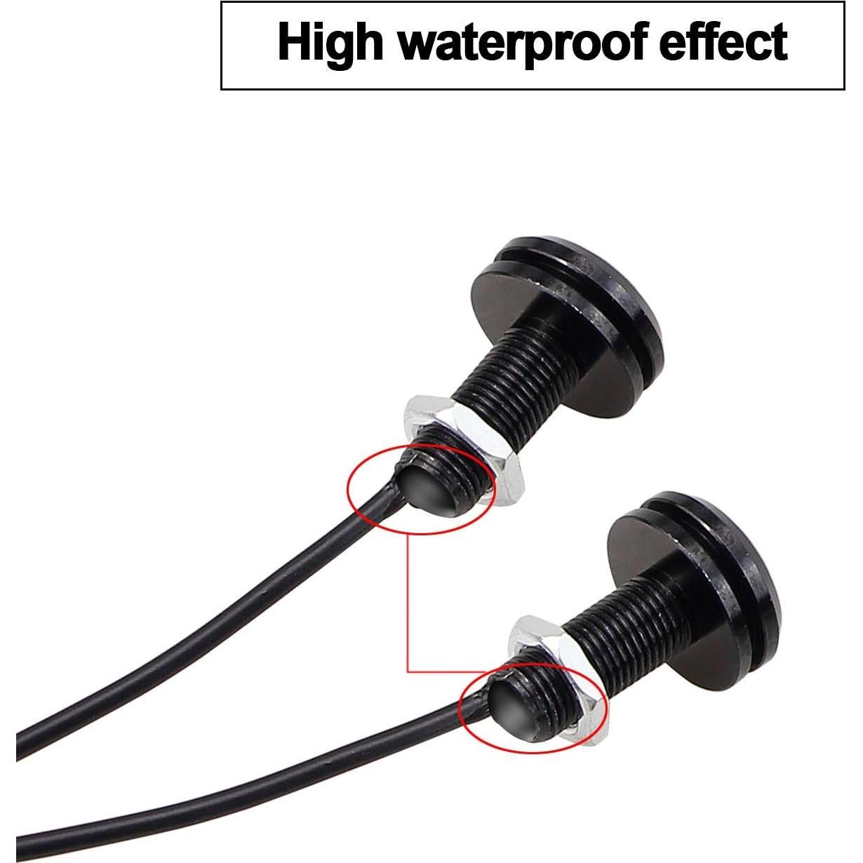 LEADTOPS 10 Bombillas LED Ojo de Águila 18mm Amarillo 12V