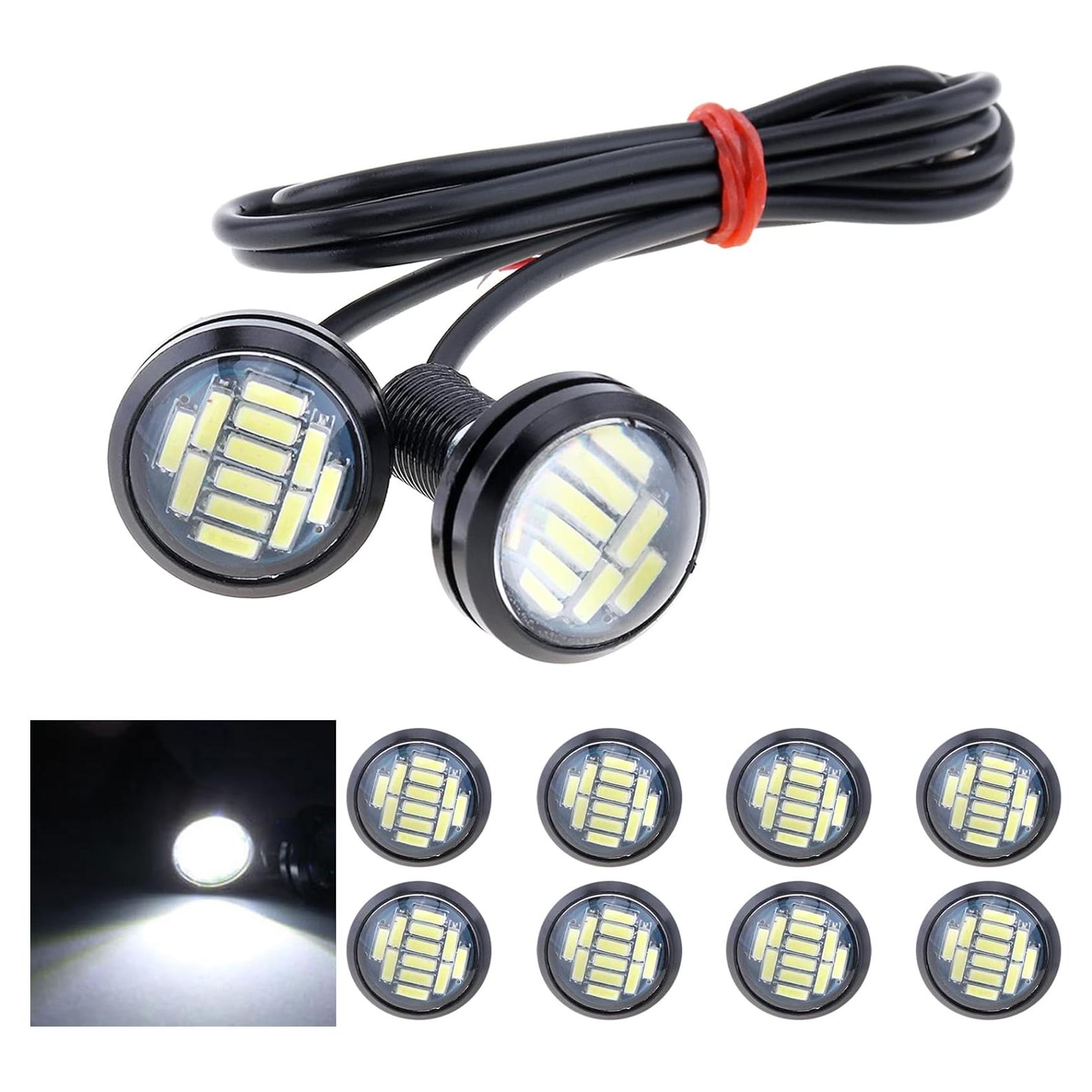 10 Luces LED DriSentri 18mm Circulación Diurna 12V Blancas