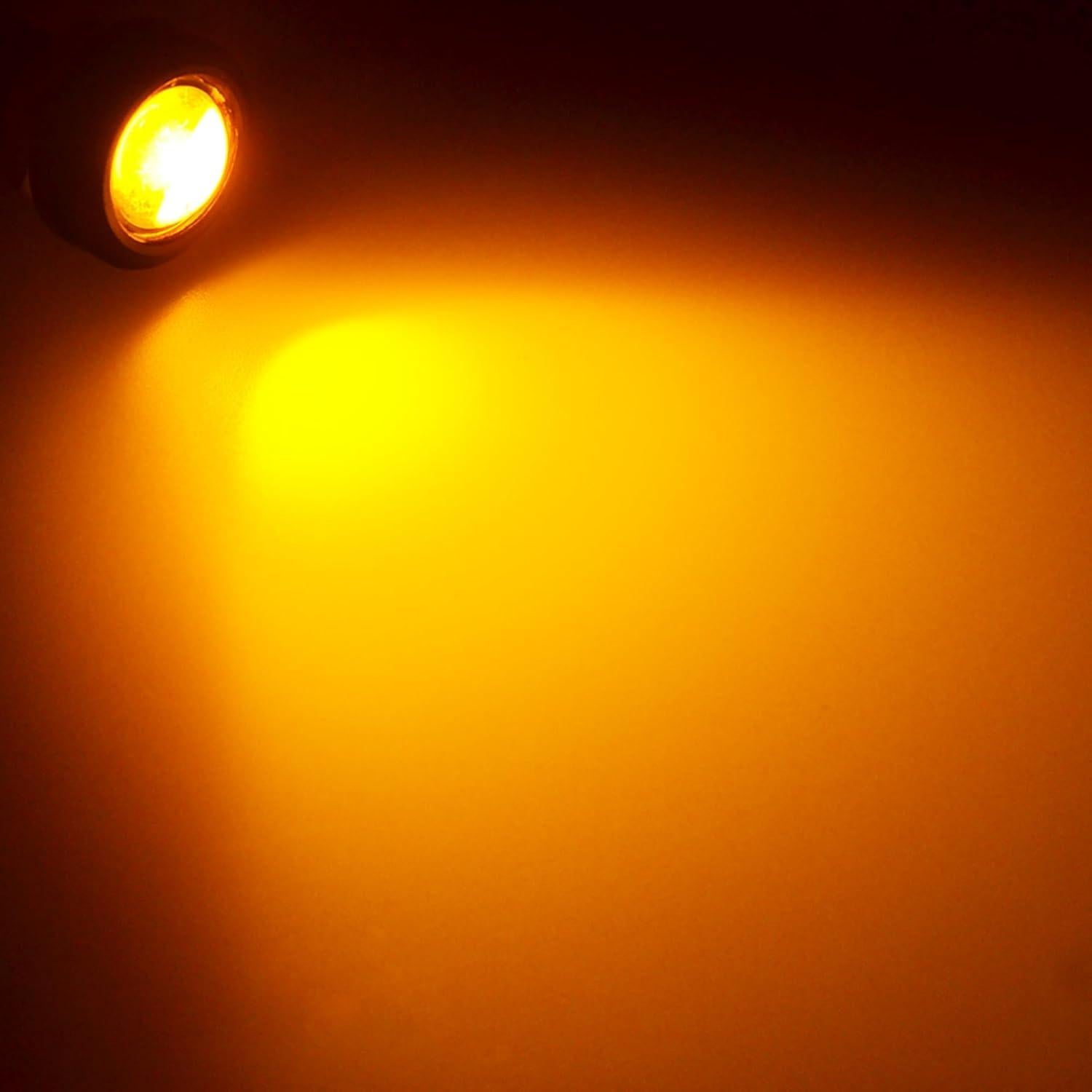 4 Piezas Luz Ojo de Águila LED Amarillo JRQLOV 23mm 12V