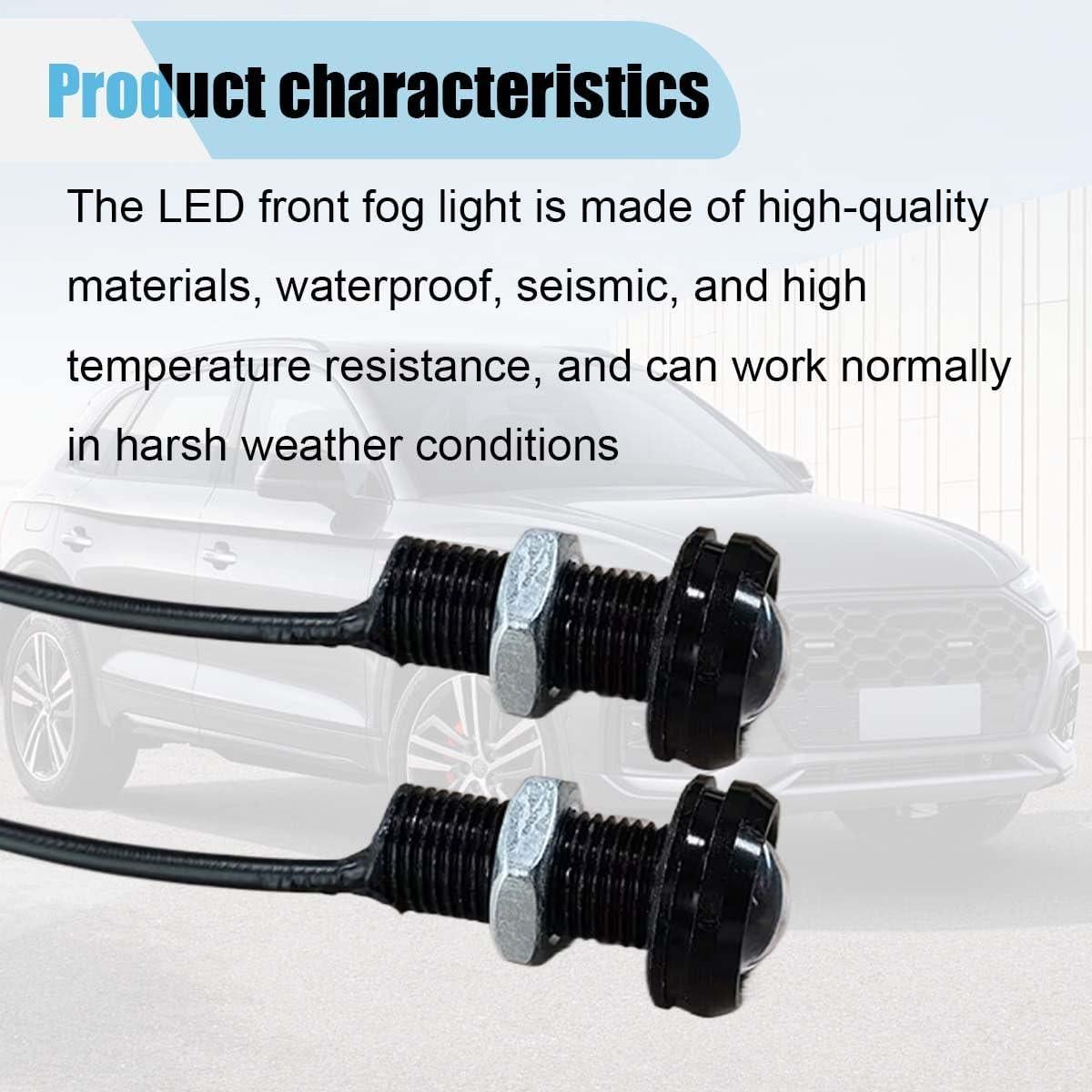 10 Luces LED Ojo de Águila KITUREK 12V Impermeables Rojo