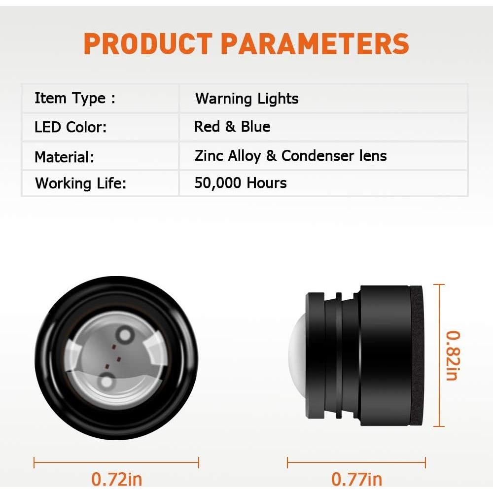 Luz de Advertencia LED Teguangmei 4 en 1 Control Remoto 12V