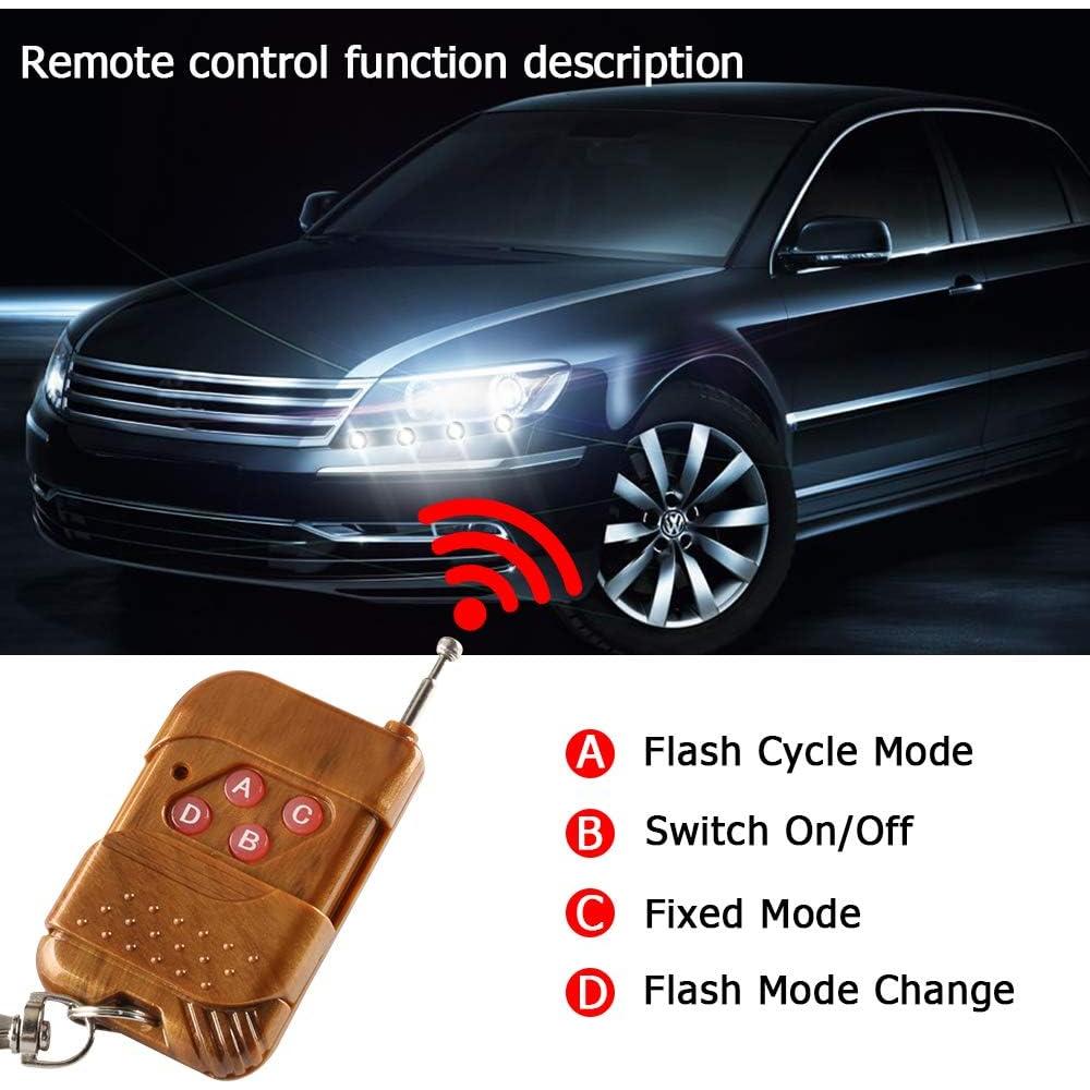 Luz de Advertencia LED Teguangmei 4 en 1 Control Remoto 12V