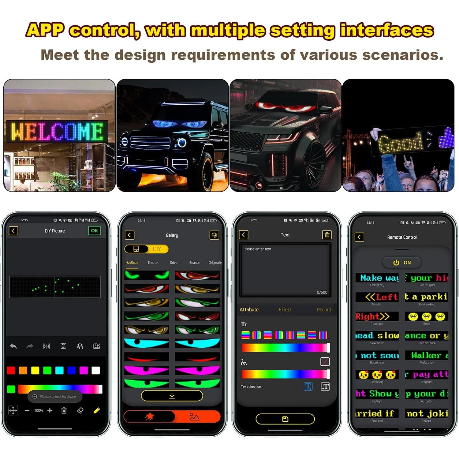 Luz Ojos del Diablo Shuredross LED Programable para Autos