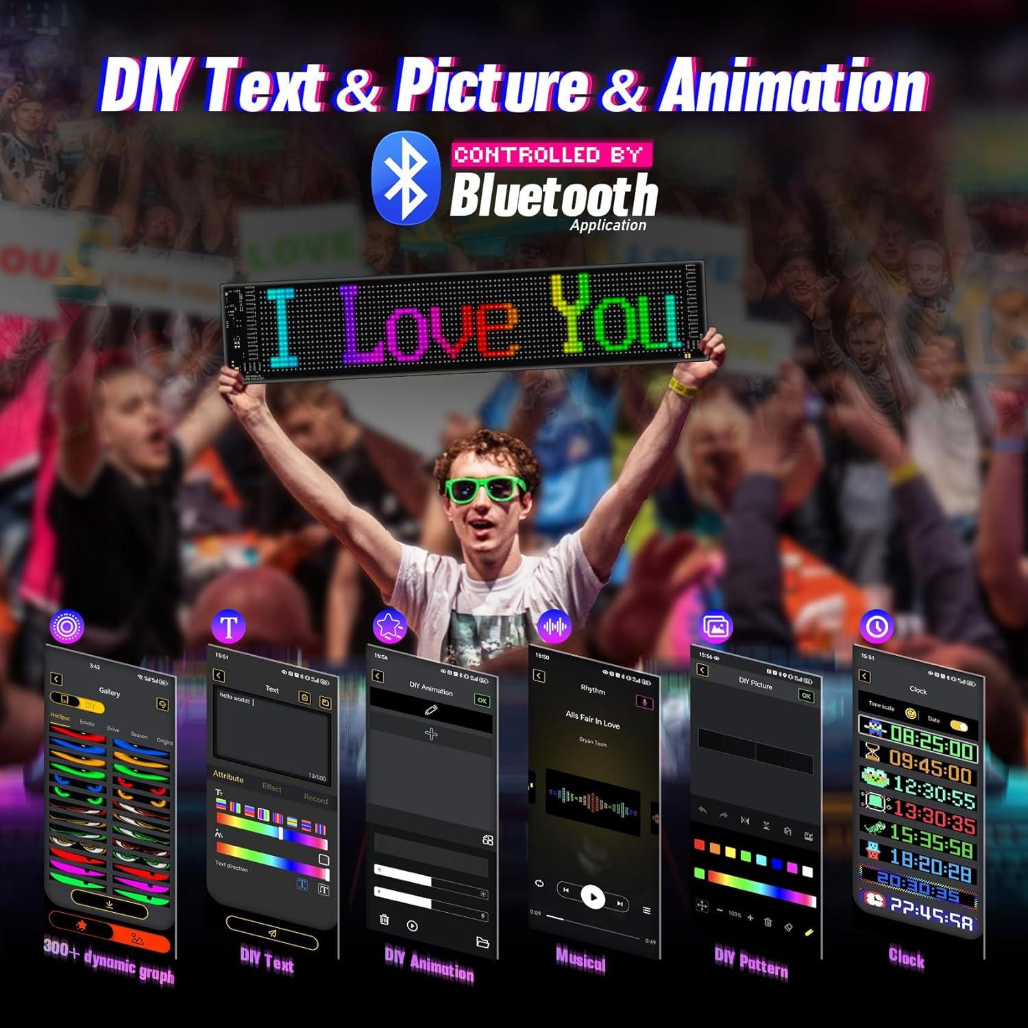 Ojos LED Vanesa para Parabrisas de Coche 59.4x11.9 cm