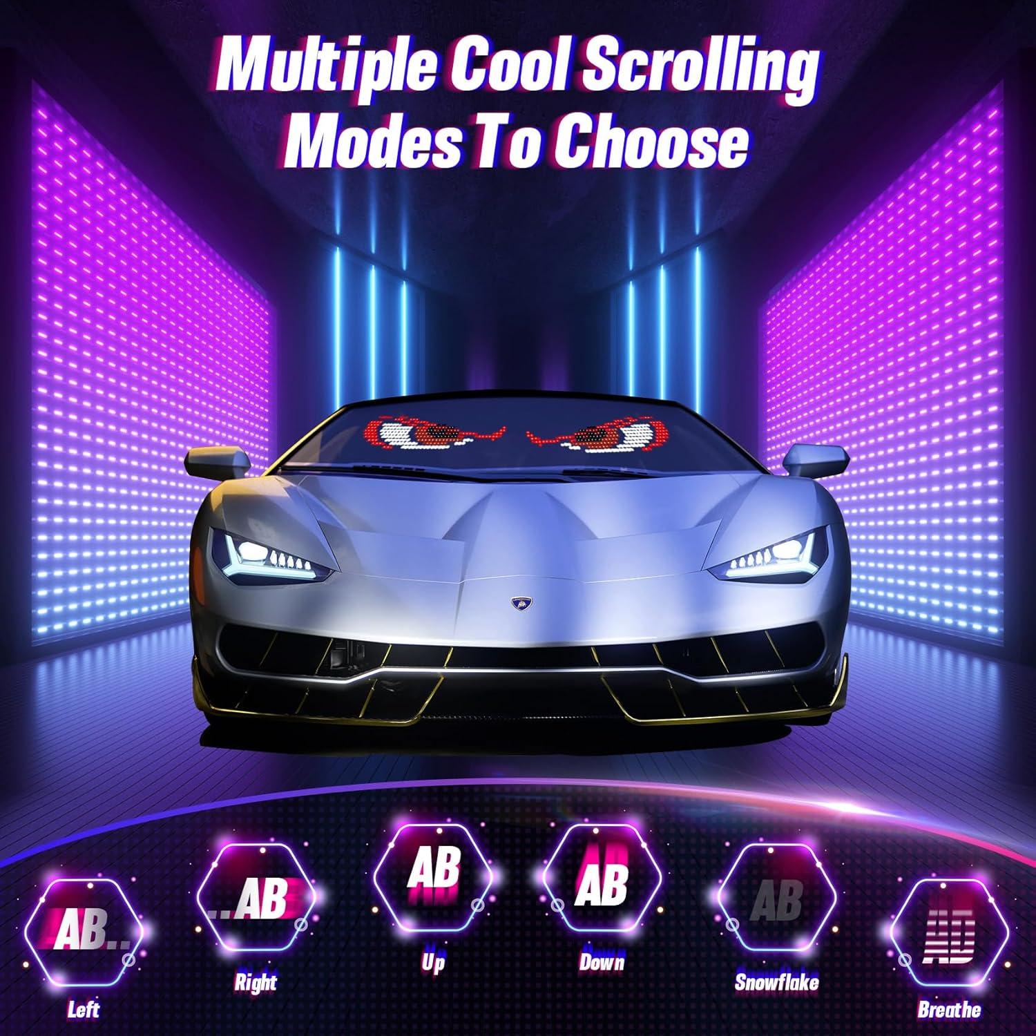 Ojos LED Vanesa para Parabrisas de Coche 59.4x11.9 cm