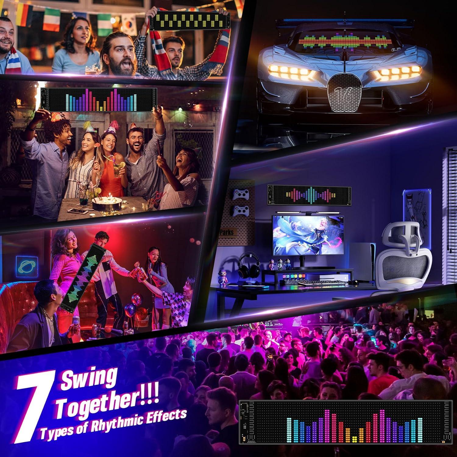 Ojos LED Vanesa para Parabrisas de Coche 59.4x11.9 cm