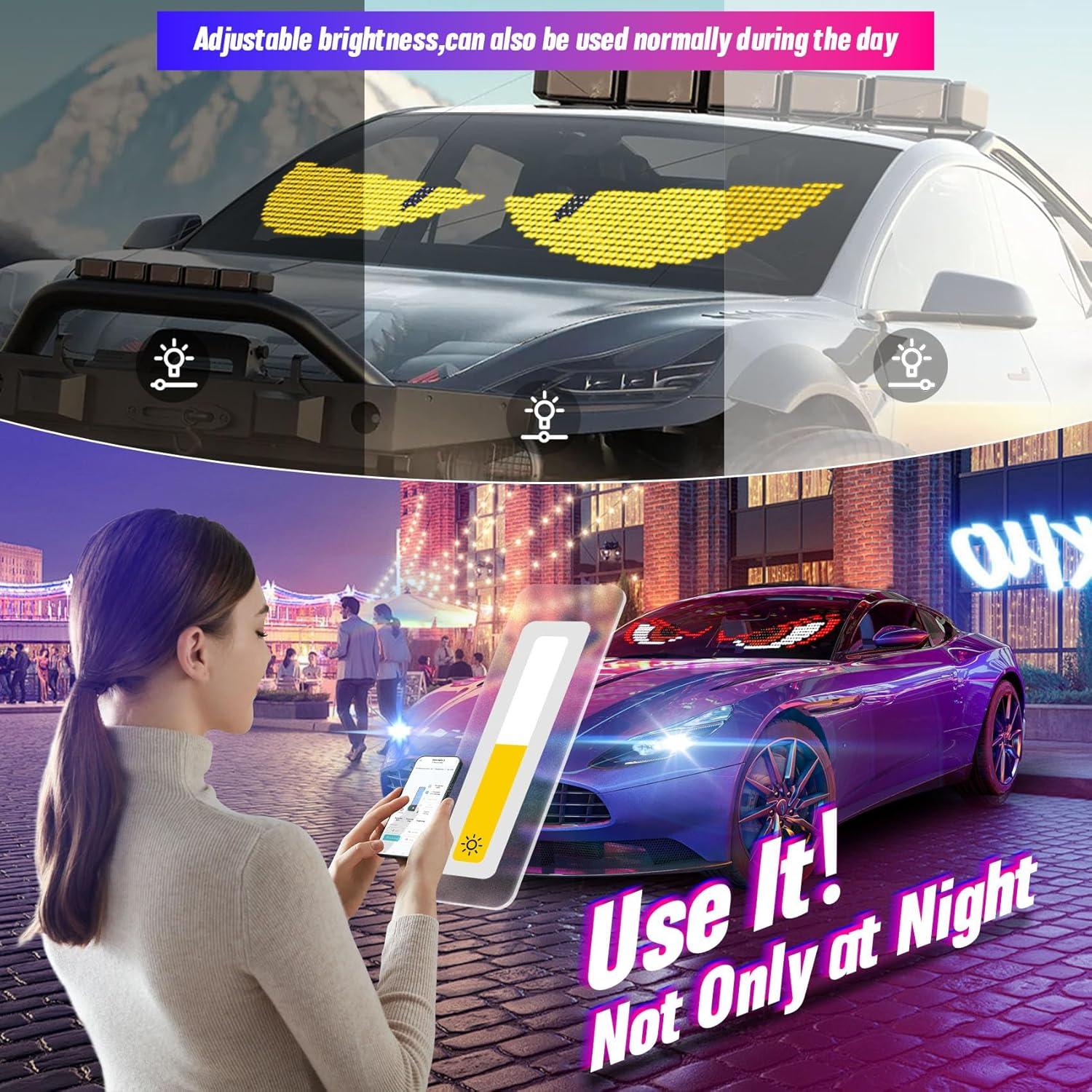 Ojos LED Vanesa para Parabrisas de Coche 59.4x11.9 cm