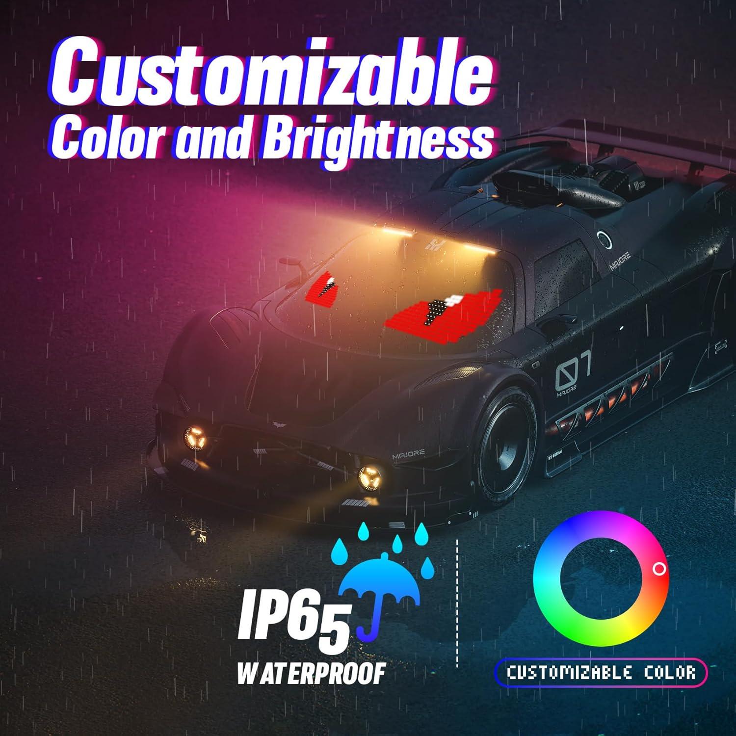 Ojos LED Vanesa para Parabrisas de Coche 59.4x11.9 cm